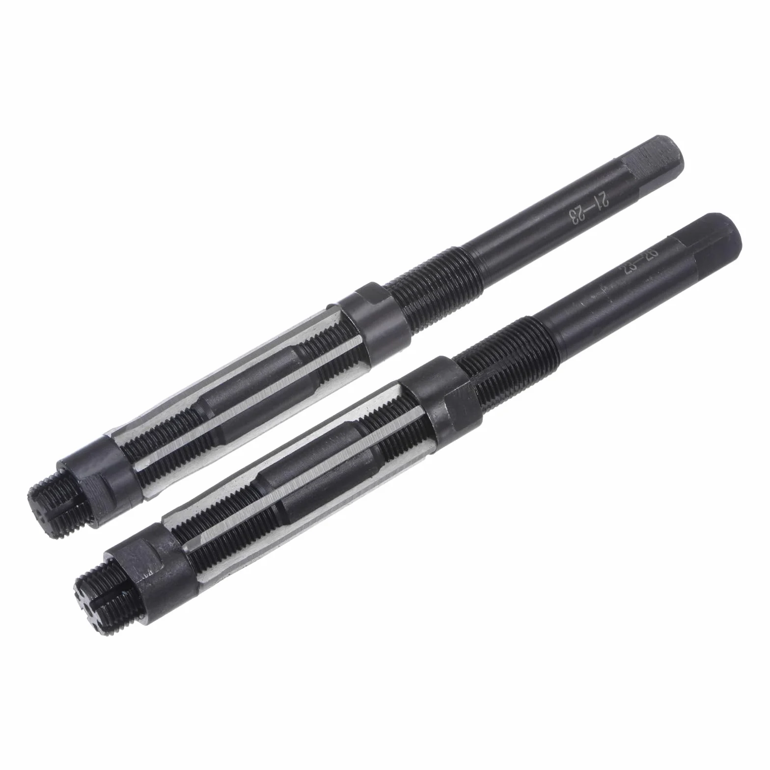 QUARKZMAN 2pz Alesatore Manuale Set 21mm-23mm 23-26mm Regolabile H8, Alesatori Metrici Punta Trapano per Alesatura Fori in Metallo Legno, 6 Flauti Dritti