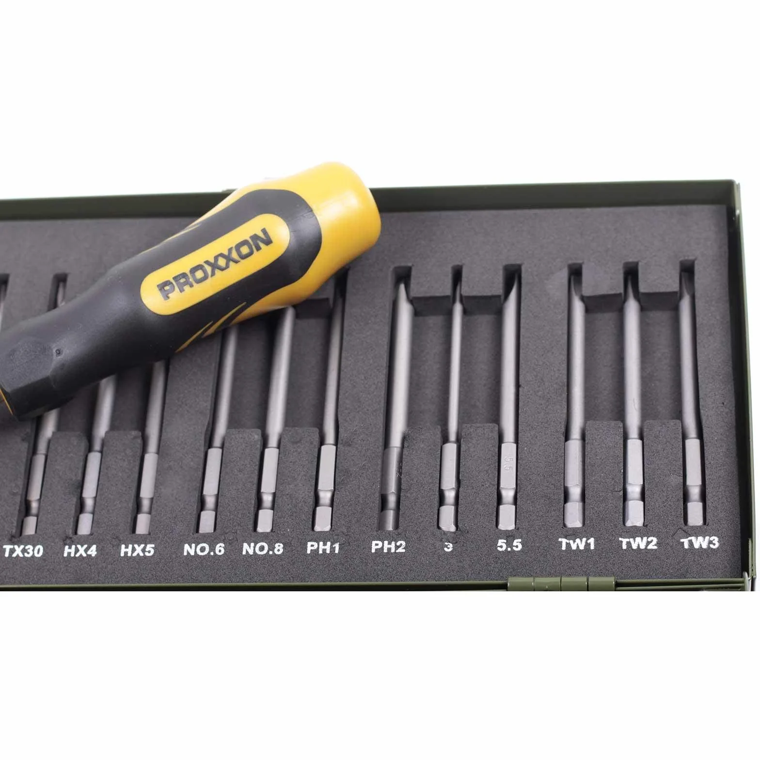 PROXXON 23107, Set di punte speciali e di sicurezza, 75 pezzi