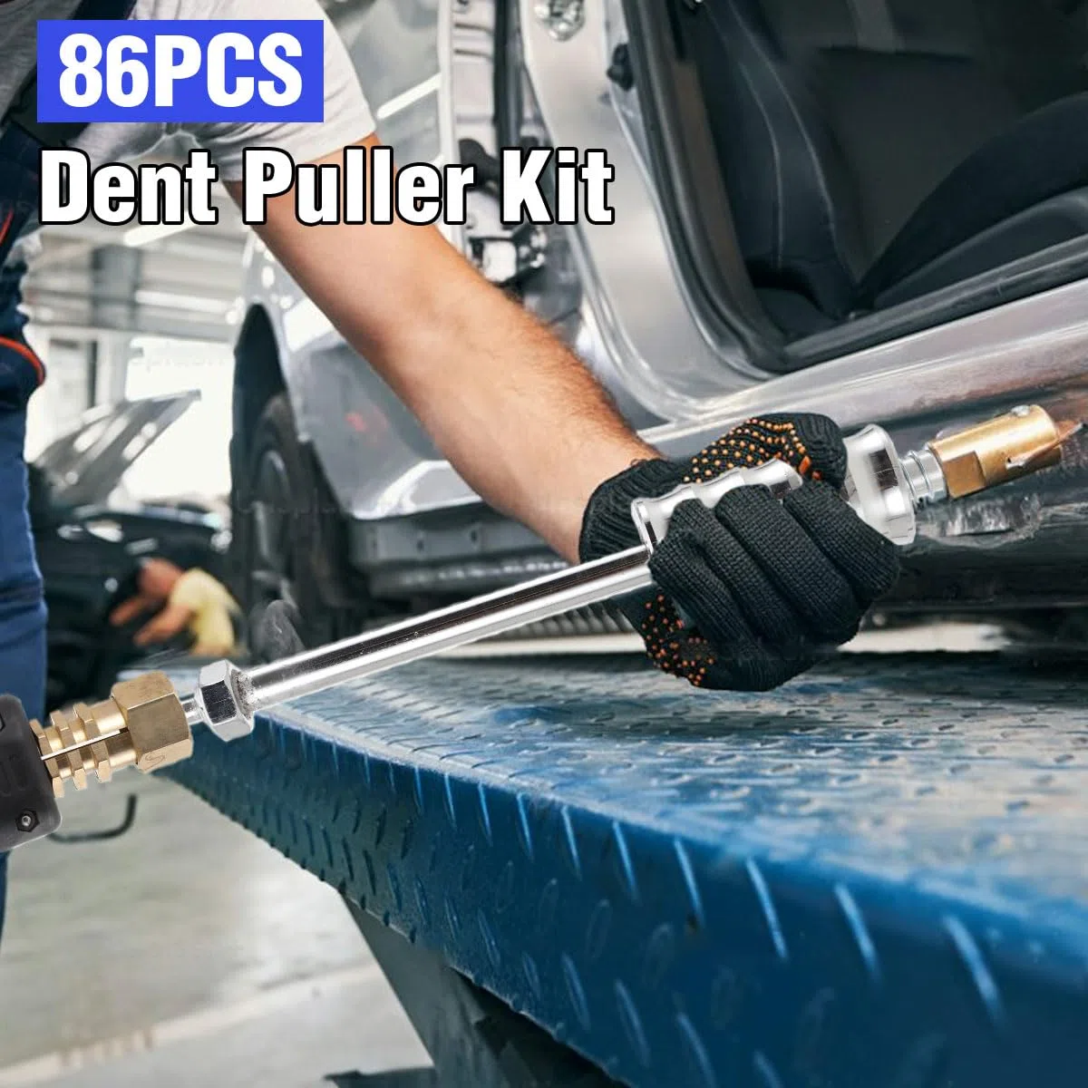 86 pezzi Accessori Dent Puller Kit Kit di Riparazione Auto Carrozzeria Spotter Saldatrice Kit Strumenti di Riparazione Elettrodi Punti di Saldatura Spotter Raddrizzamento Strumento