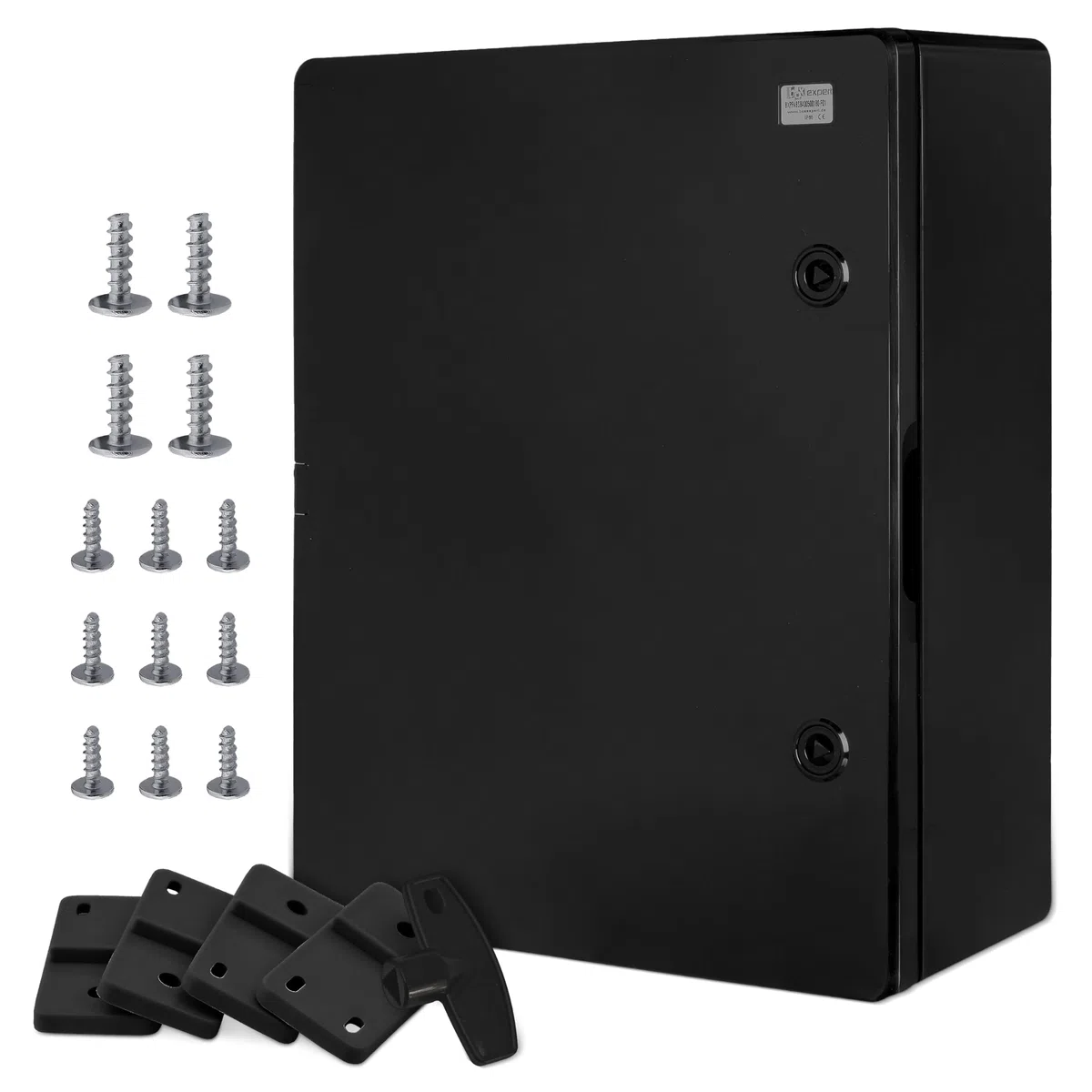 BOXEXPERT Custodia in plastica ABS, IP65, custodia a parete, custodia vuota, 500x400x180mm, nero, custodia serie Fleet
