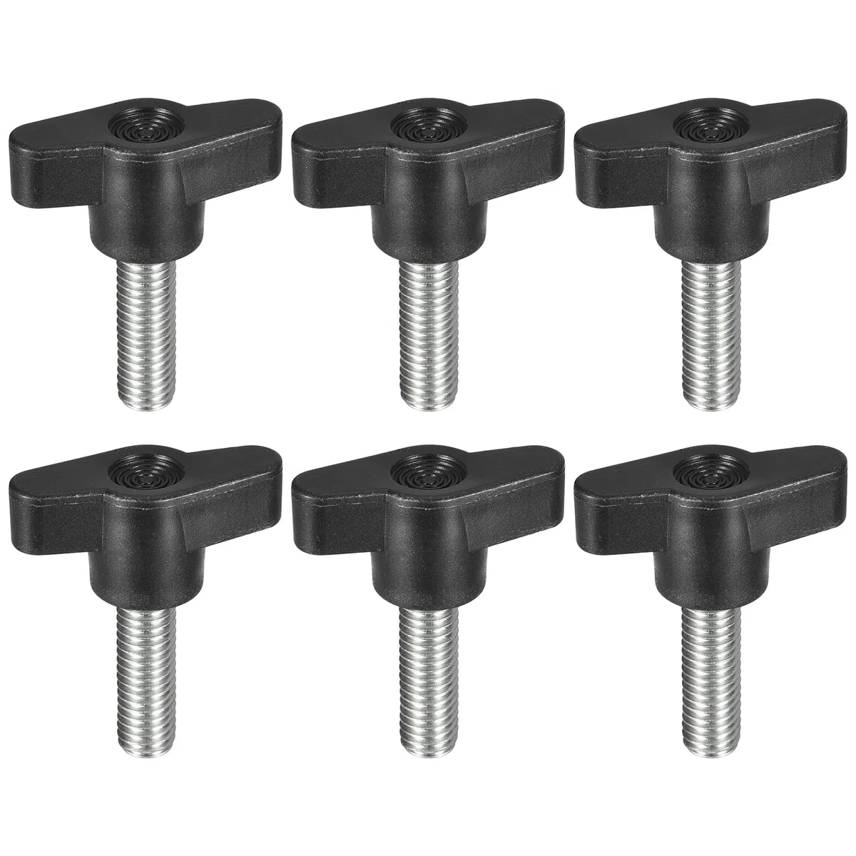 QUARKZMAN 6pz Manopola a Vite di Serraggio, M8 x 25mm Maniglia per Viti a Testa Zigrinata a Forma di T in Acciaio al Carbonio per Sostituzione Rapida Viti con Impugnatura a T Mano