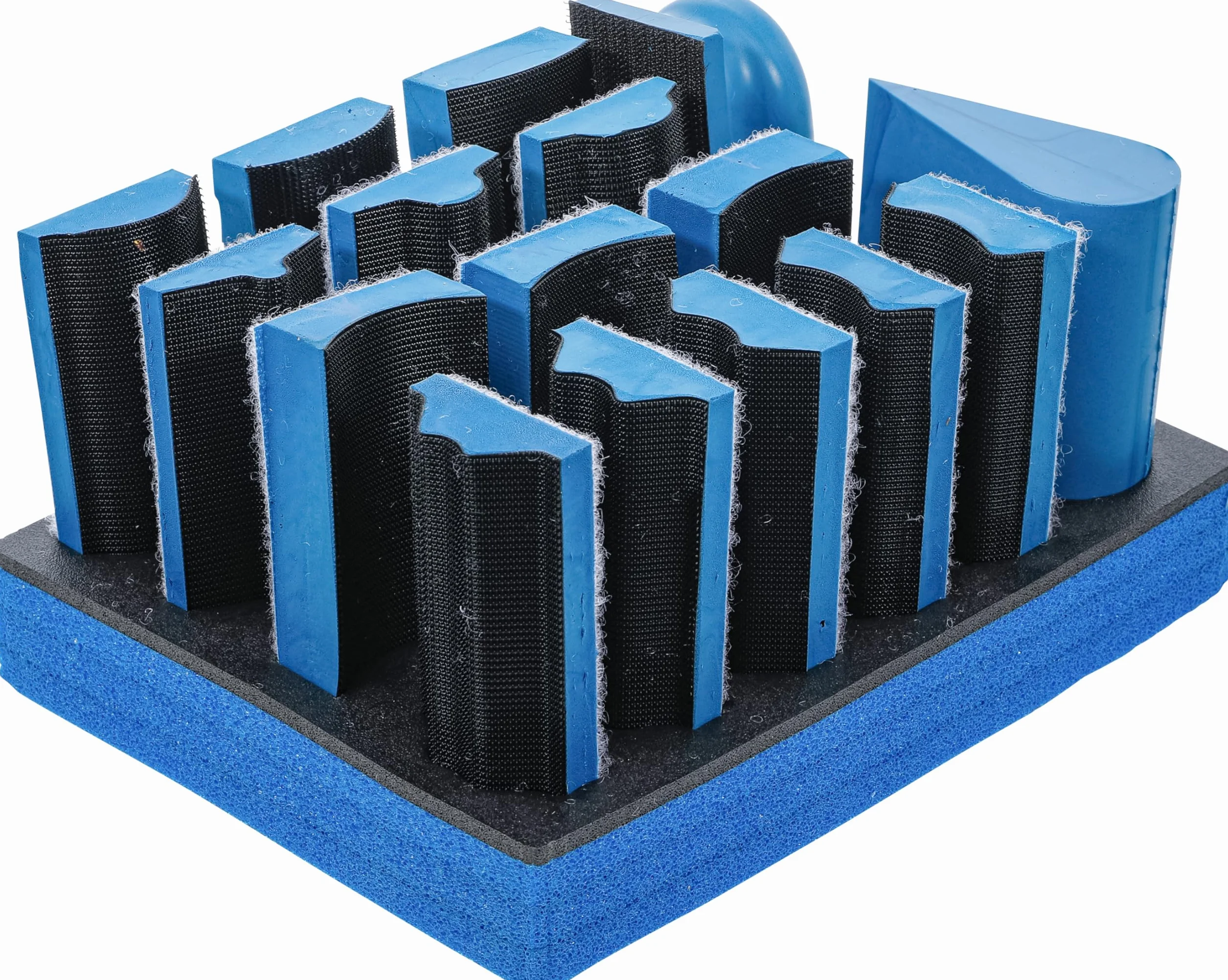 BGS 74365 | Set di blocchi abrasivi con chiusura a strappa | 16 pz.