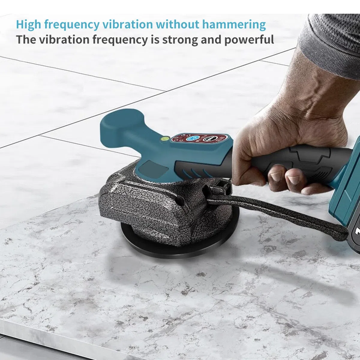 Macchina per Piastrellista per Makita 18V, Vibratore Elettrico per Piastrelle Con 4,7 x 4,7 Regolabile Capacità di Carico 100kg Macchina per Piastrellista Adatta per Piastrelle da 39 Pollici (senza