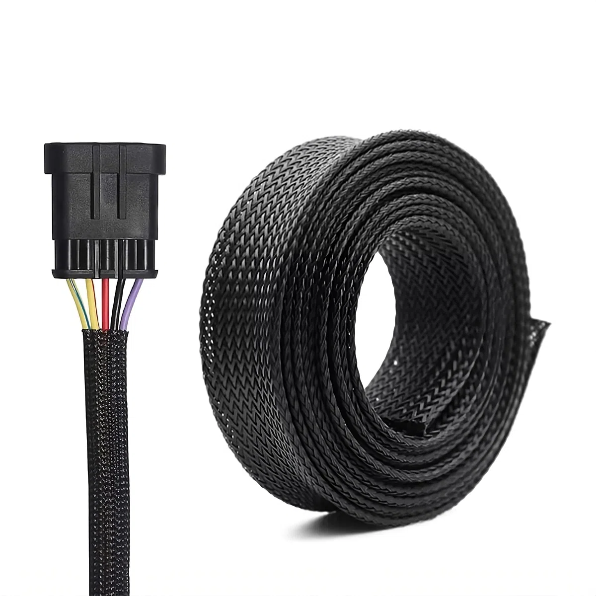 MarketConnect® Guaina Cavi Espandibile Ø 40mm, L 50mt • Raccogli, Proteggi e Nascondi Cavi • NERO • INDUSTRIALE STANDARD