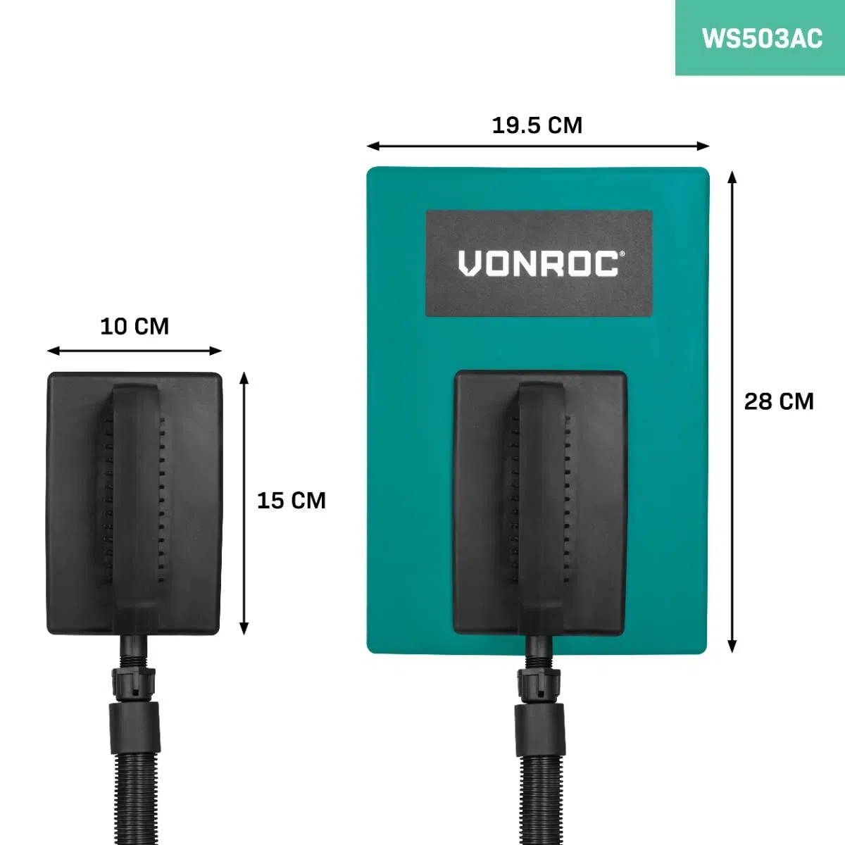 VONROC Vaporizzatore per Carta da Parati 2300W – Serbatoio 4,5L per 70 Min di Vapore – Tubo 4 m – Doppia Piastra Grande + Piccola – Rimozione Rapida Senza Chimici – Raschietto Incluso