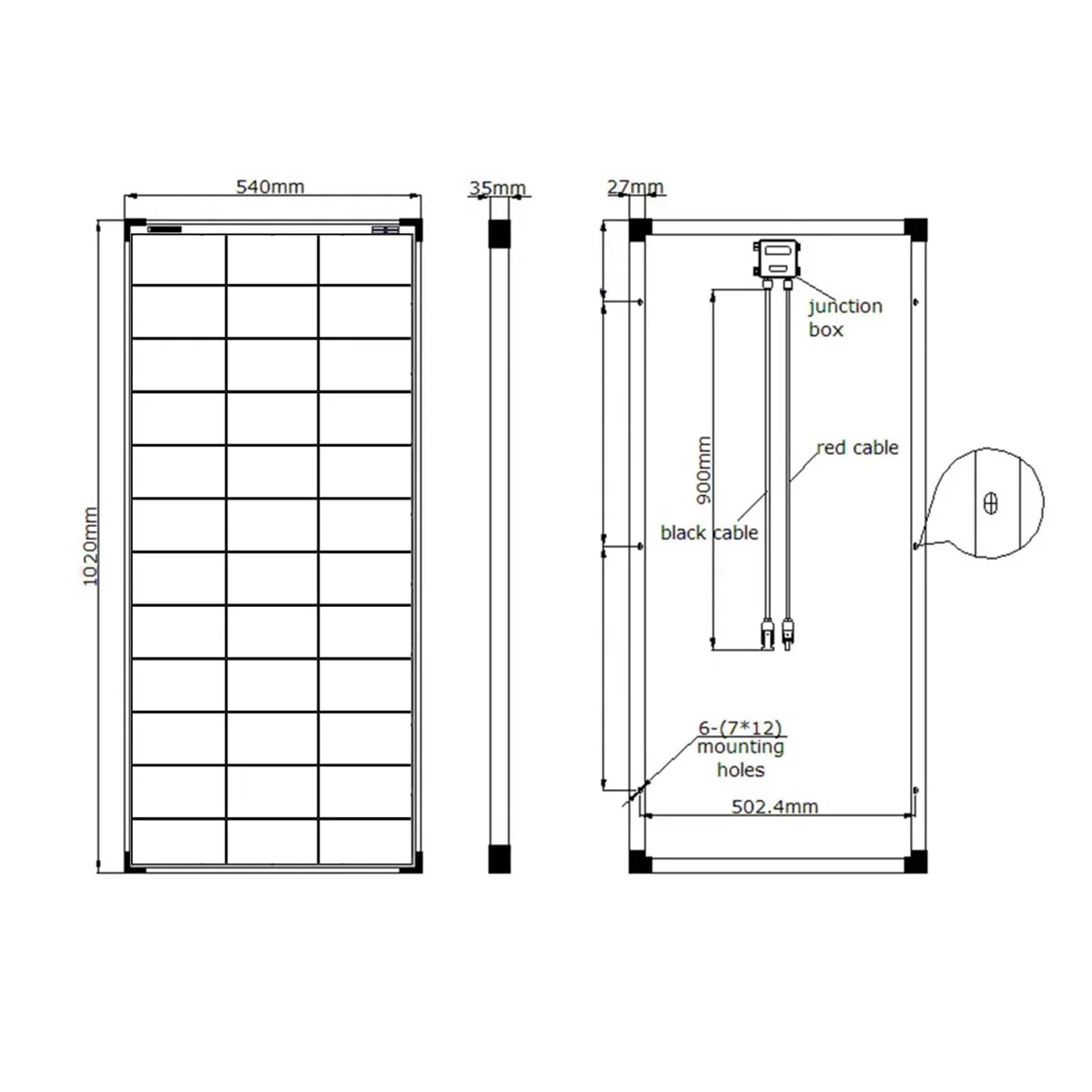 Enjoysolar Mono 100 W Nero 12V Pannello solare monocristallino Pannello solare fotovoltaico Ideale per camper, case da giardino, barca
