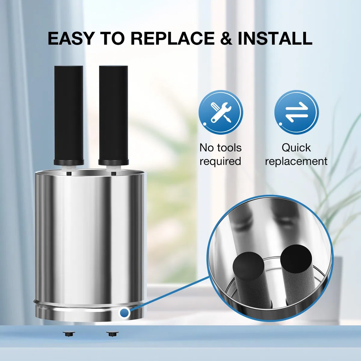 Purewell BB8 - 2 filtri di ricambio per purificatori d'acqua, compatibili con sistemi di ultrafiltrazione a gravità