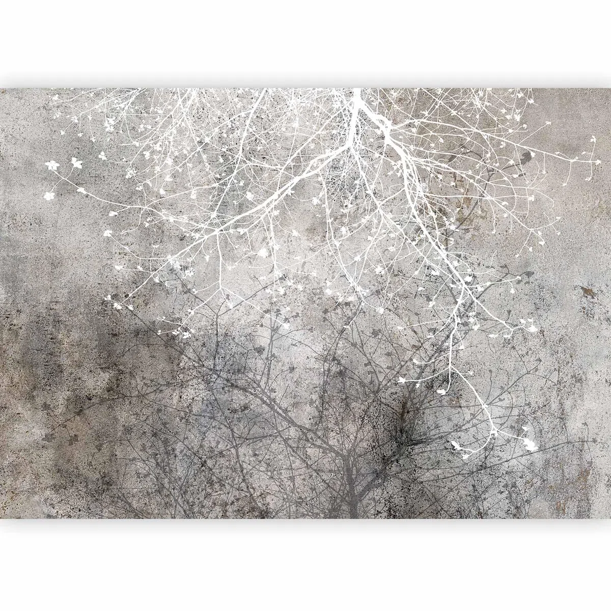 murando - Carta da Parati Adesiva Astratto 392x280 cm Fotomurali Adesivi Murali Rivestimento Parete Moderna per Pareti Adesiva Muro Decorativo Fotomurale Alberi Natura bianco grigio b-C-0826-a-a