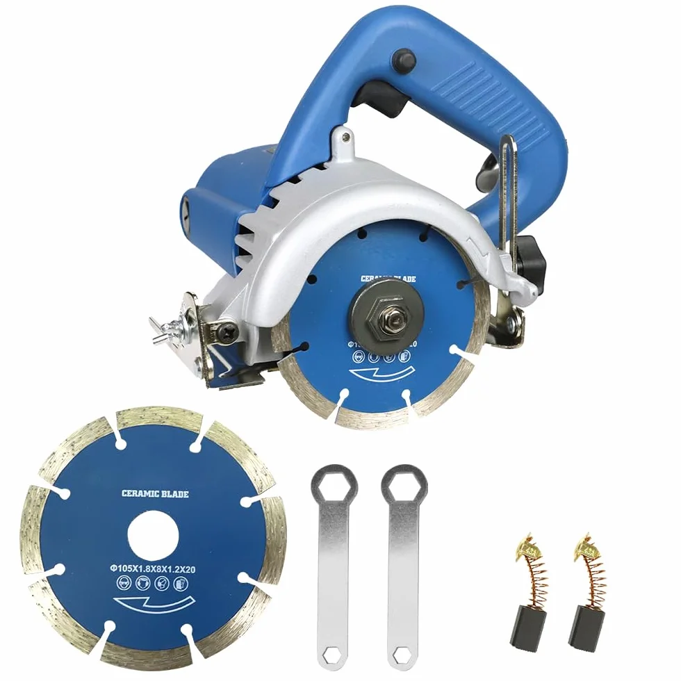 Tagliapiastrelle Hancaner Sega da taglio a secco,1200W,con disco da taglio ad alta resistenza,12000 giri/min e taglio smussato 0-45 gradi,per marmo,piastrelle,ceramica,legno,PVC