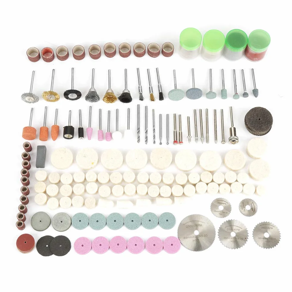 Wakects Kit di Accessori per Utensili Rotanti, 242 Pezzi per Incisione, Lucidatura e Foratura