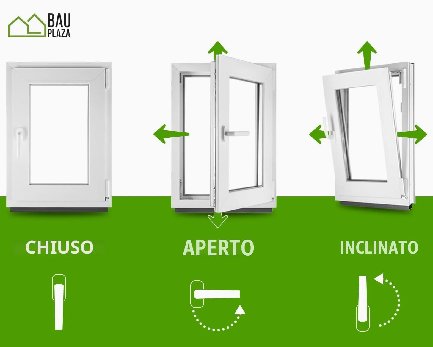 Finestra Serramenti in pvc Bianco - Vetro camera Larghezza x Altezza 60 x 90 cm apertura Destra 600 x 900 mm Funzione Girevole - Ottima scelta