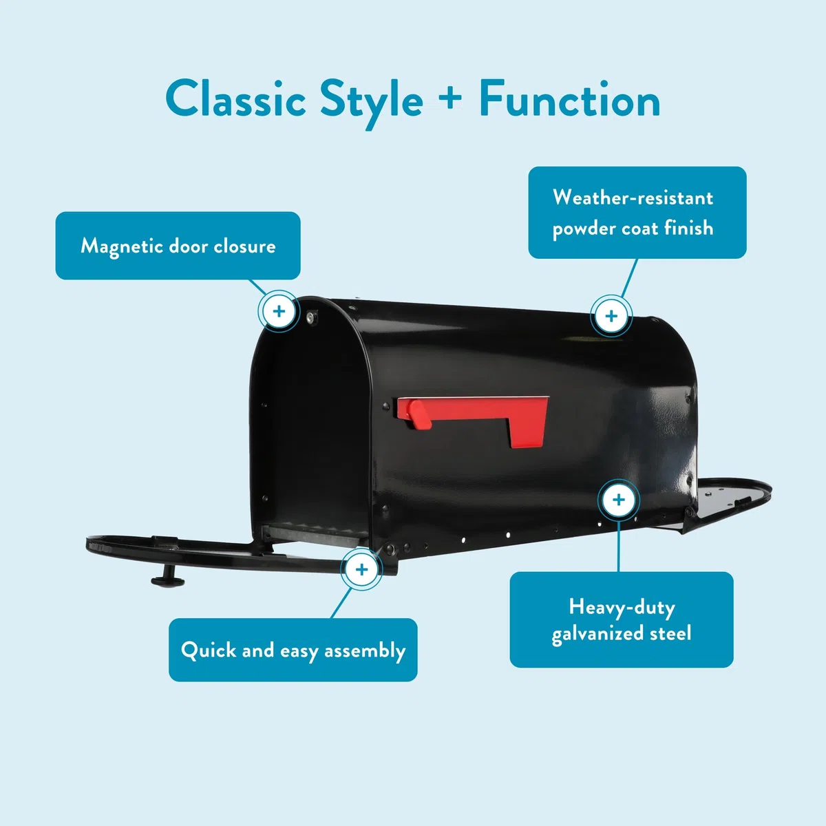 ARCHITECTURAL MAILBOXES OM160BEC Outback - Supporto per palo, colore: nero