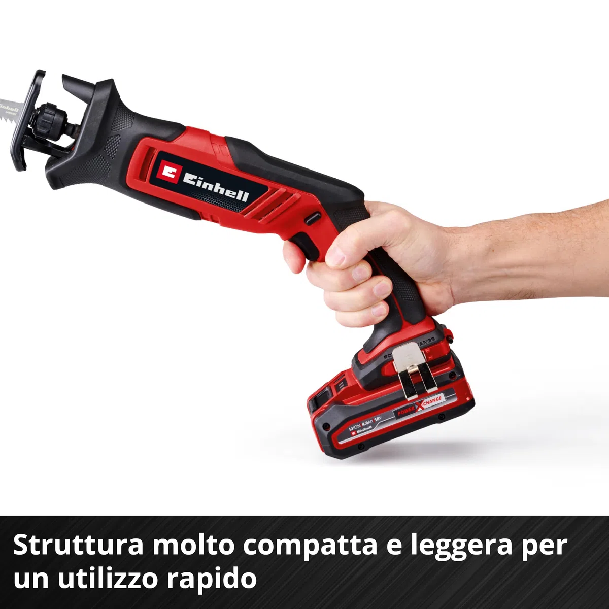 Scopa a batteria EinhellTE-AP 18/13 Li-Sol Power X-Change (18 V, altezza di taglio 13 mm, profondità di taglio 50 mm su legno, forma maneggevole, incl. accessori, batteria esclusa)