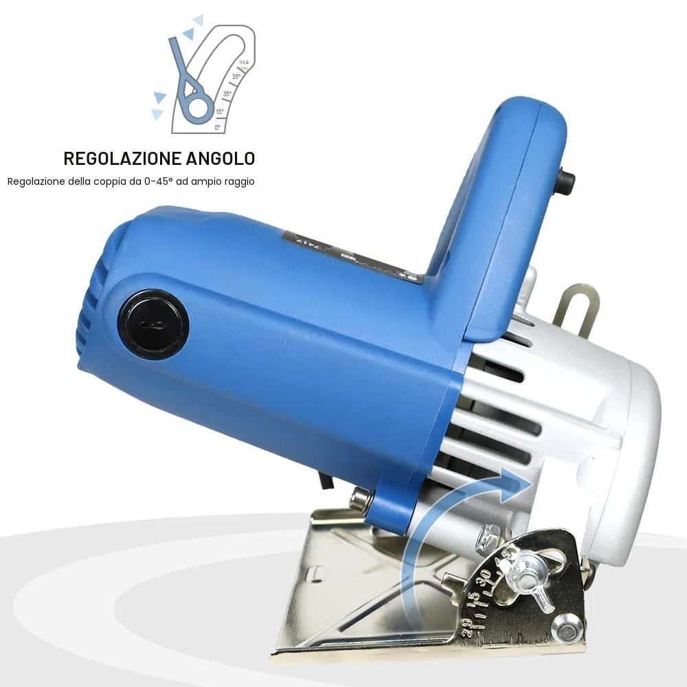 Tagliapiastrelle Hancaner Sega da taglio a secco,1200W,con disco da taglio ad alta resistenza,12000 giri/min e taglio smussato 0-45 gradi,per marmo,piastrelle,ceramica,legno,PVC