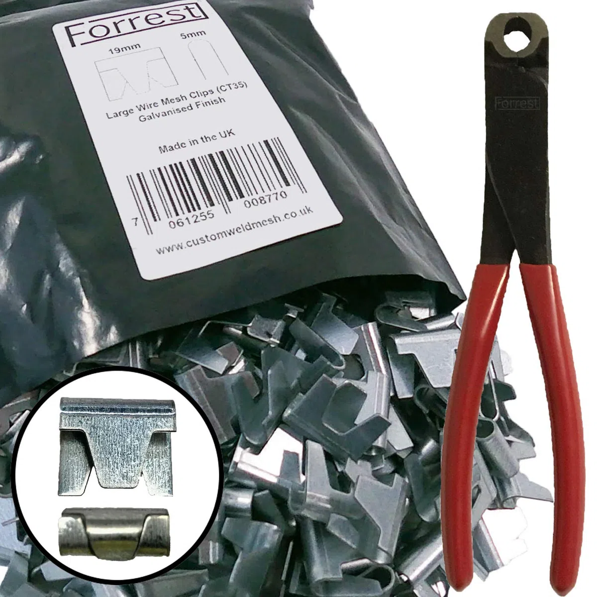 Rete metallica Cage making Cliptool + 100 clip Fencing Cage making