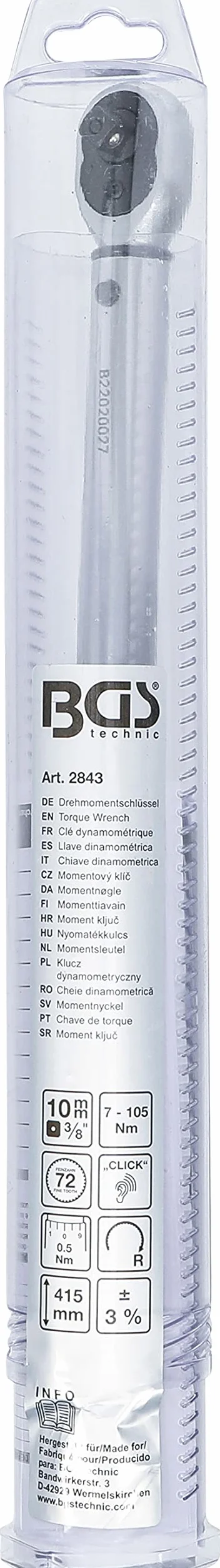 BGS 2843 | Chiave dinamometrica | 10 mm (3/8") | 7 - 105 Nm