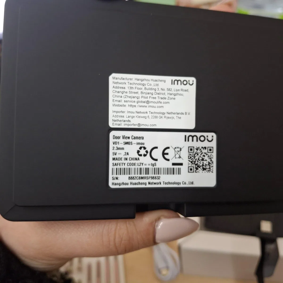 IM-VD1 Telecamera spioncino video Wi-Fi 5MP con schermo interno 4,3″ per porta