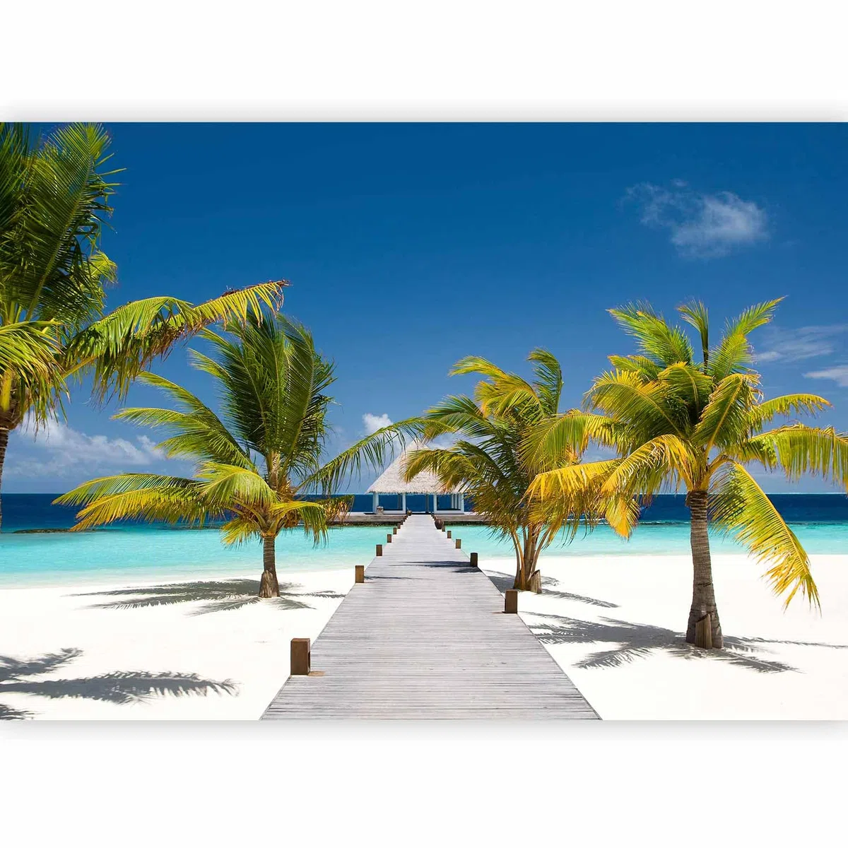 murando - Carta da Parati Adesiva Spiaggia e Mare 245x175 cm Fotomurali Adesivi Murali Rivestimento Parete Moderna per Pareti Adesiva Muro Decorativo Fotomurale Soggiorno Paesaggio Ponte