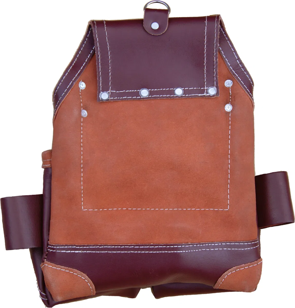PRO-16. Vera pelle 5 tasche con chiodo anteriore a doppio carico e custodia per attrezzi con supporto per martello extra, custodia per attrezzi in pelle, cintura per attrezzi da carpentiere, FRAMERS in pelle