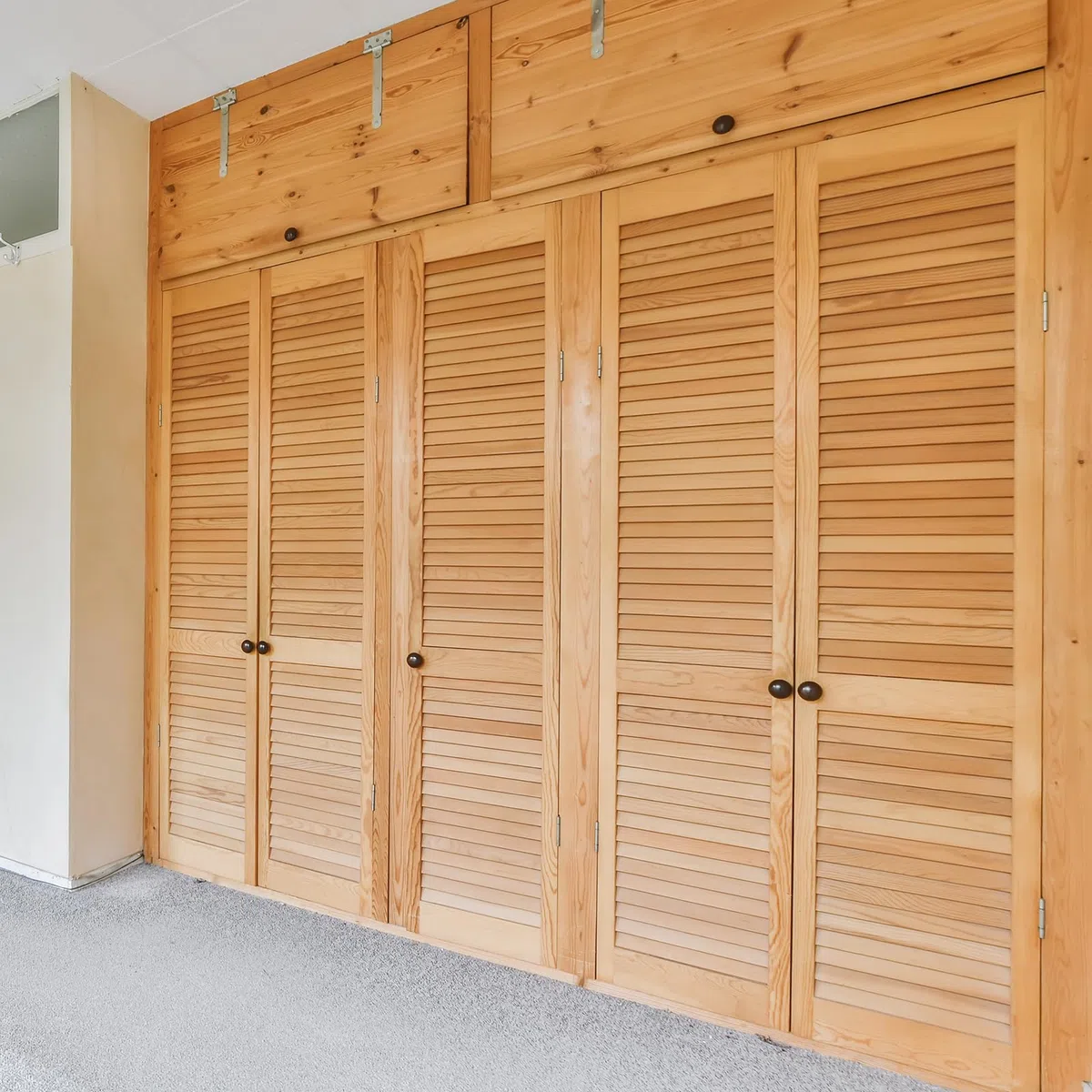 Onlywood Antine in Legno Massello Naturale - Sportello in Legno struttura a Persiana - Ante per cucina muratura o per creare mobili fai da te 494 x 993 h. mm