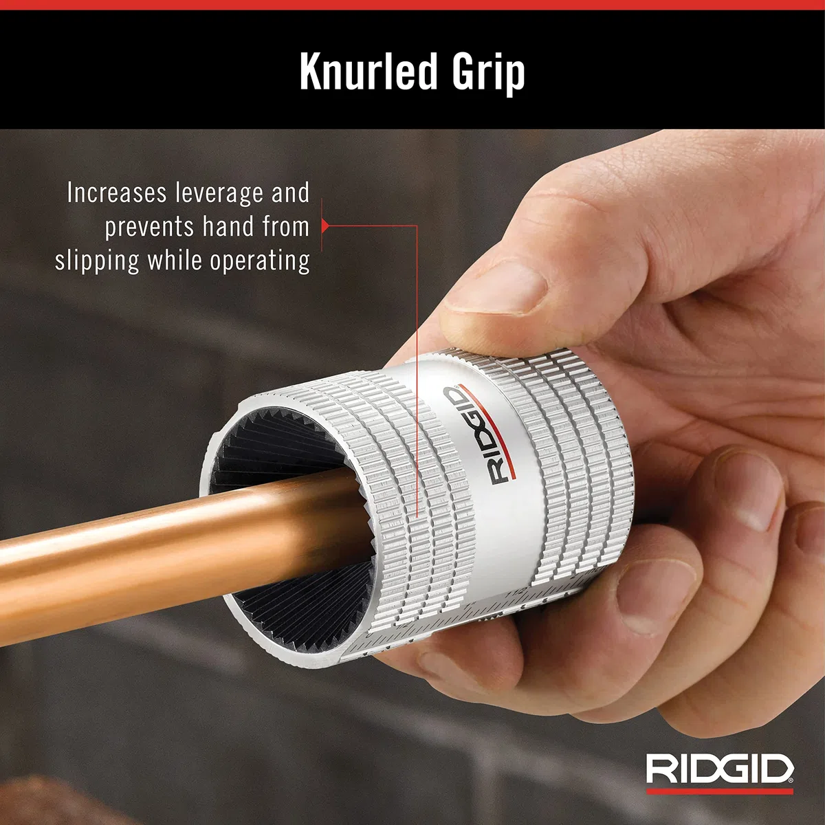 RIDGID 29983 Alesatore per tubi in acciaio inox modello 223S, alesatore interno/esterno da 6 mm a 36 mm