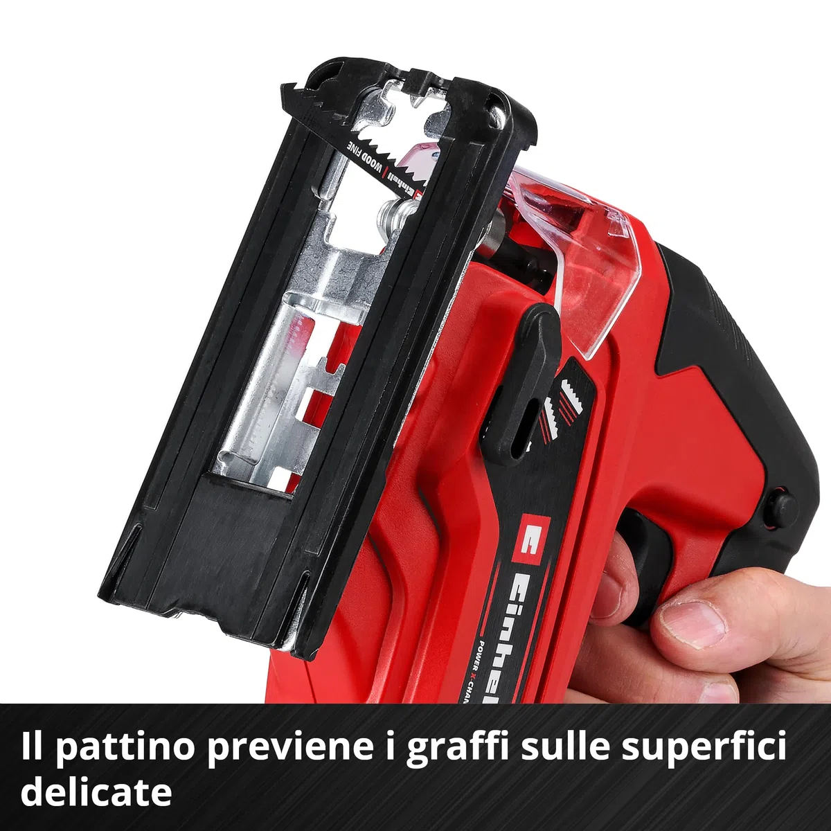 Seghetto alternativo Einhell TC-JS 18/70 Li (1 pz. 2,5 Ah) Power X-Change (18 V, prof. taglio 70 mm, cambio lama senza attrezzi, incl. batteria 2,5 Ah + caricabatterie, 1 lama per sega)