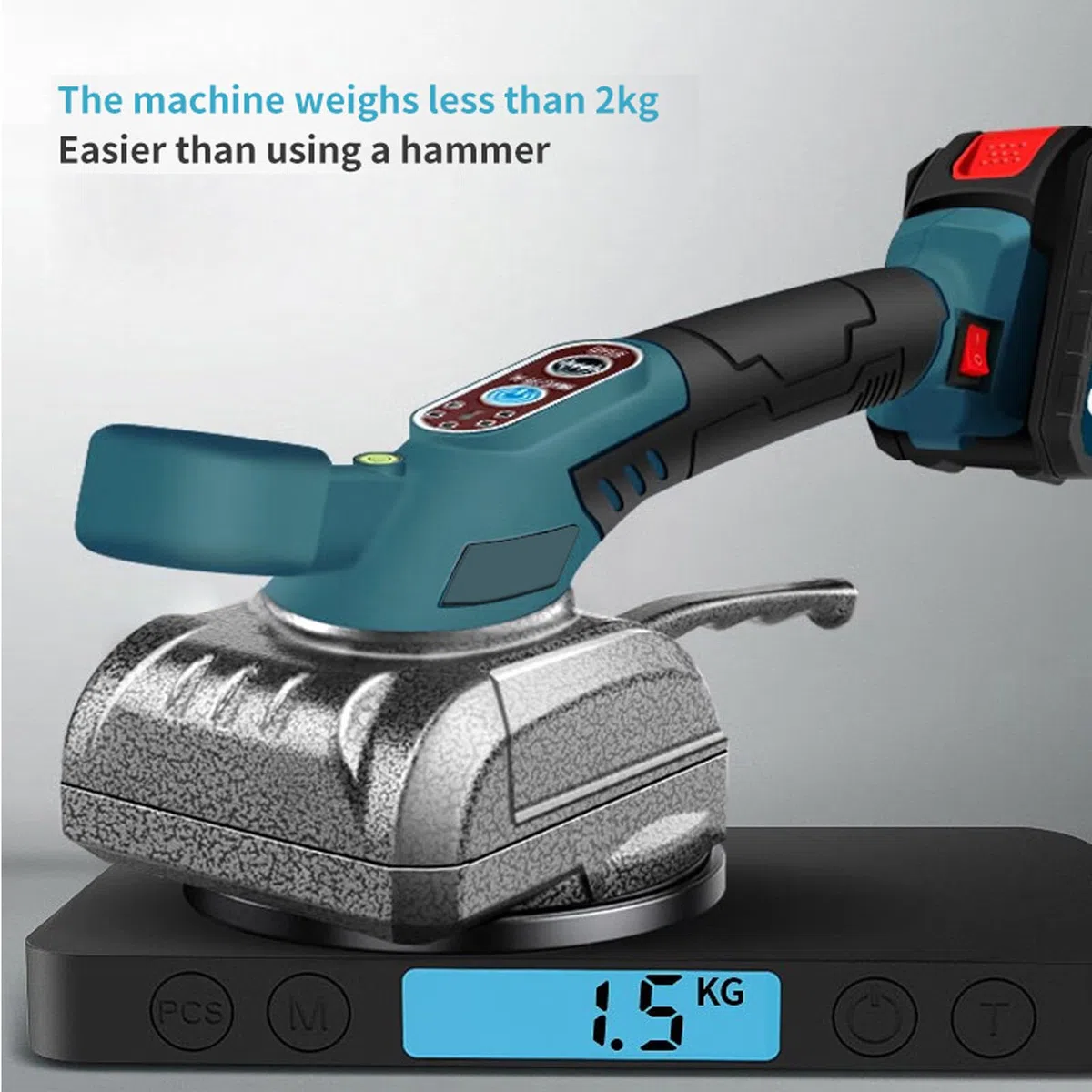 Macchina per Piastrellista per Makita 18V, Vibratore Elettrico per Piastrelle Con 4,7 x 4,7 Regolabile Capacità di Carico 100kg Macchina per Piastrellista Adatta per Piastrelle da 39 Pollici (senza