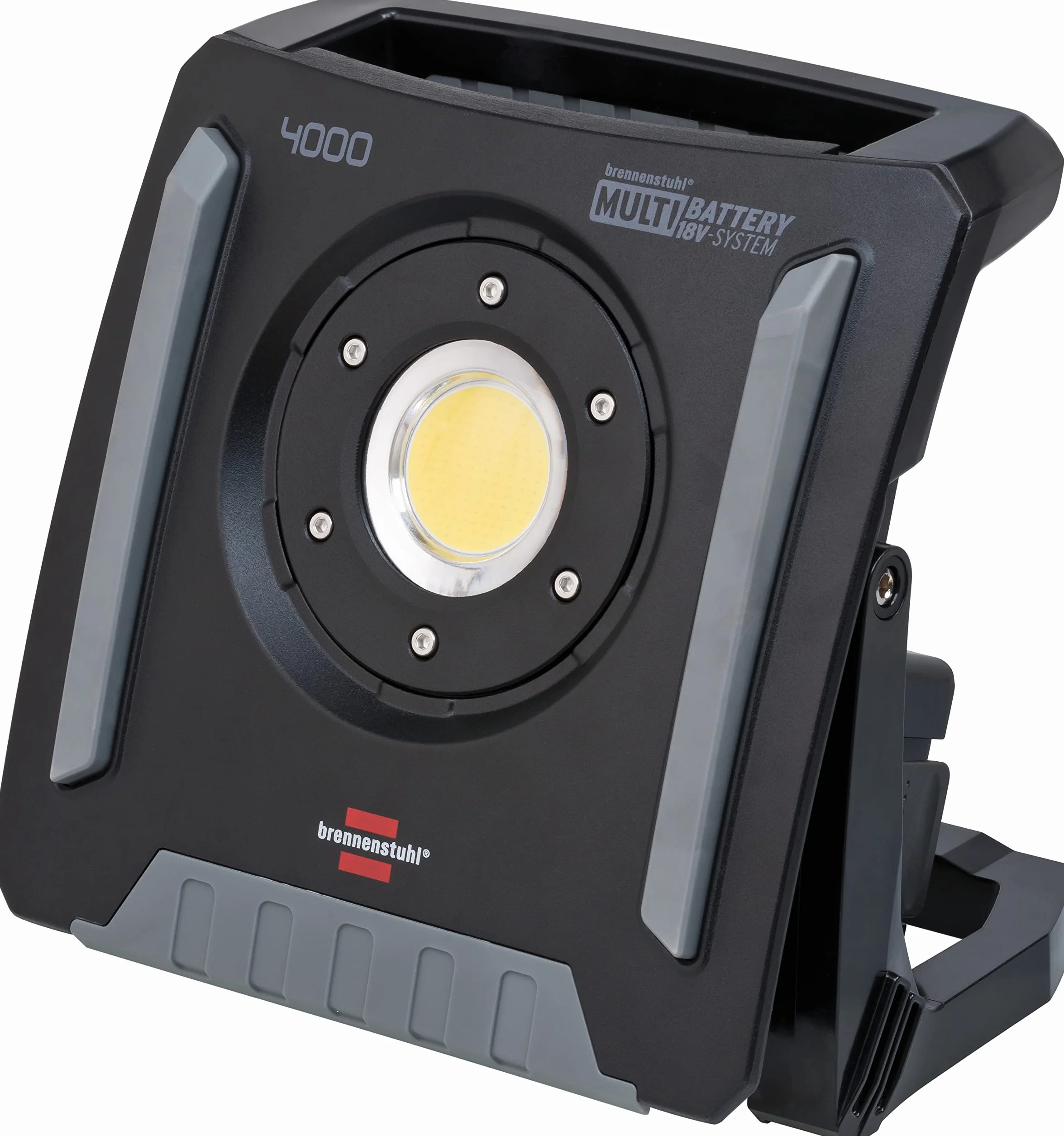 Brennenstuhl Faro LED ricaricabile da lavoro Lampada LED Portatile 4000 MA, 4500lm | IP65 | Compatibile con Batterie 18V dei 5 Principali Produttori di Powertool | Engineered in Germania