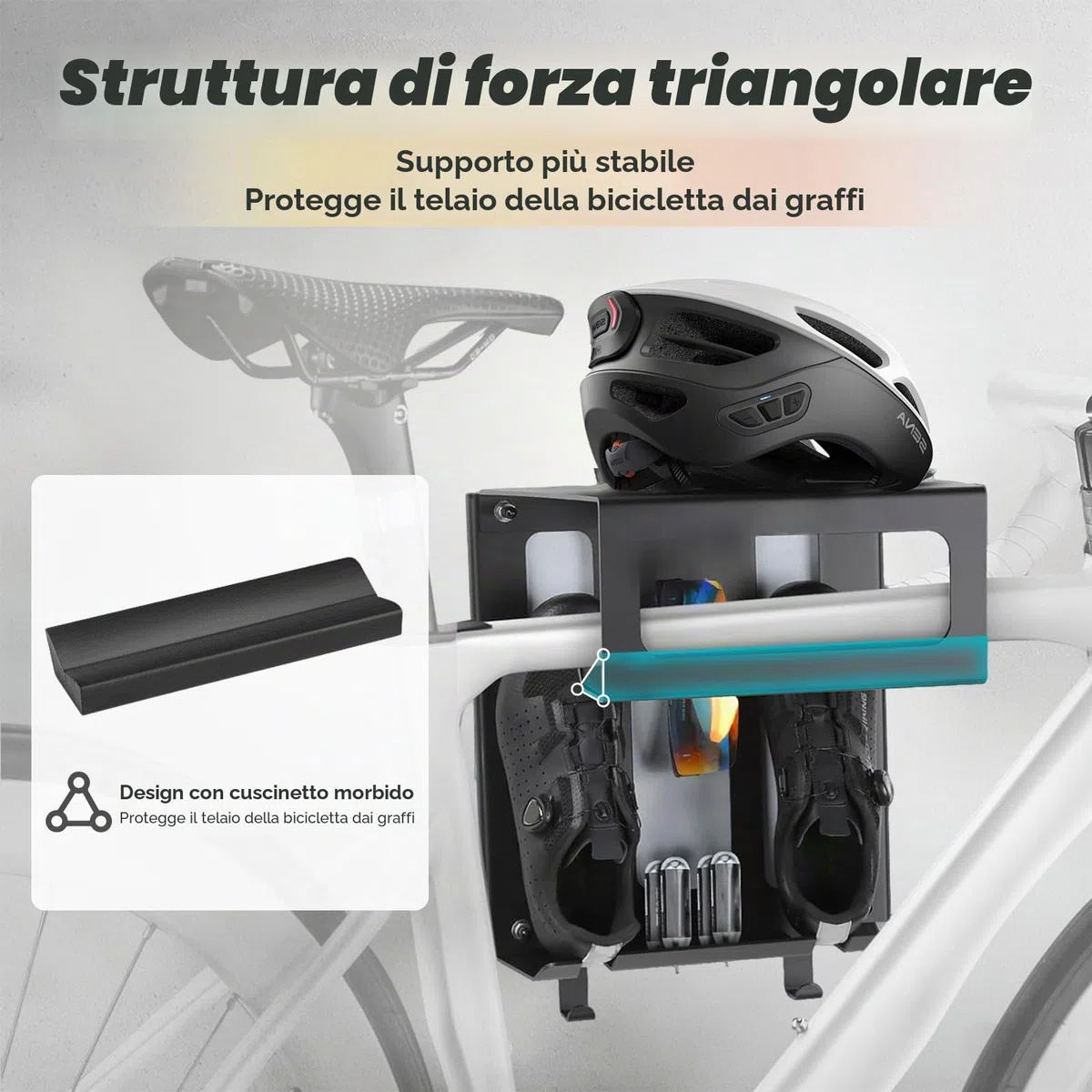 Supporto da parete per bicicletta, supporto da parete per bicicletta, supporto da parete, supporto per bicicletta, carico massimo 20 kg