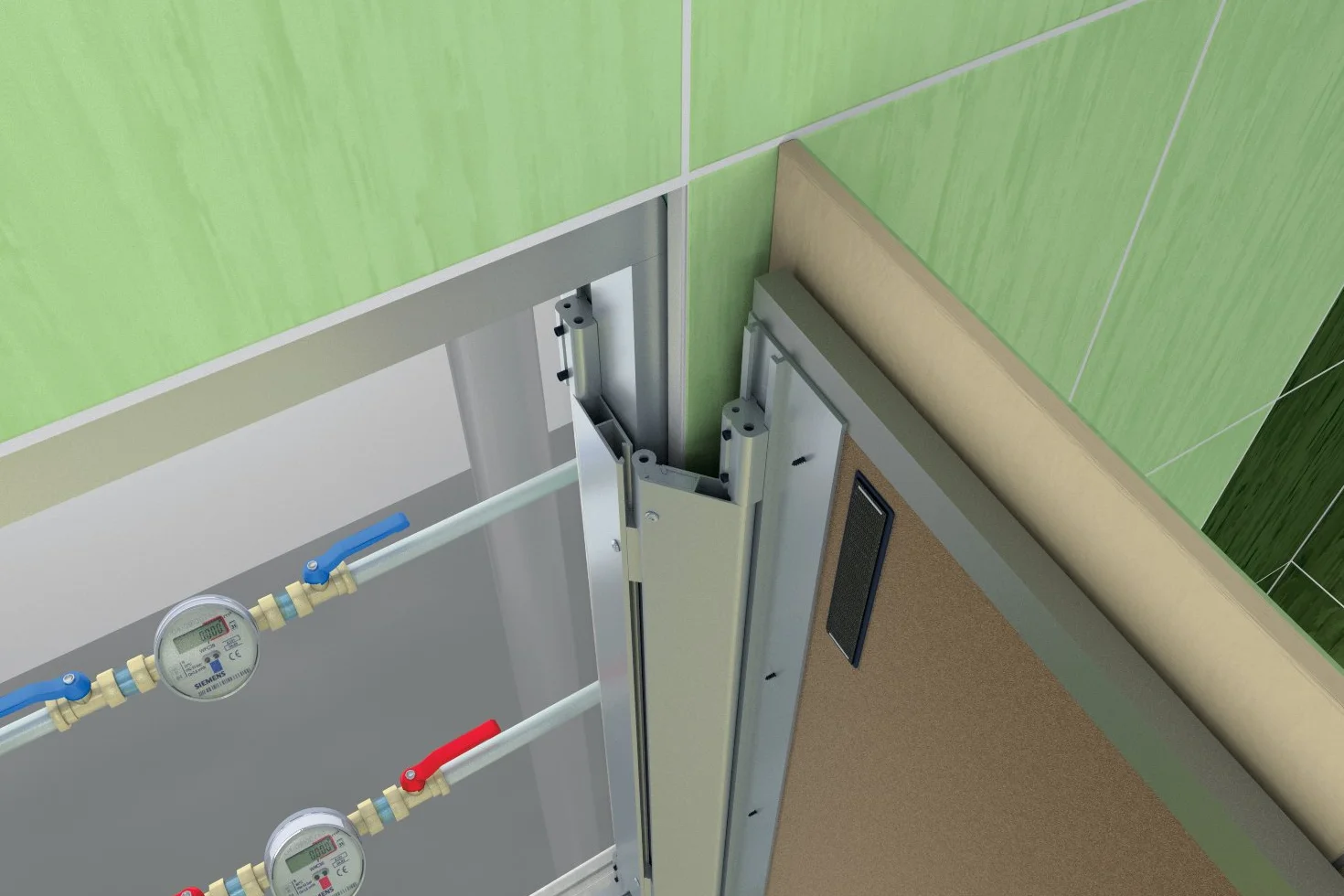 Sportello di ispezione professionale, sistema di porte brevettato, piastrellabile, 500 x 900 mm