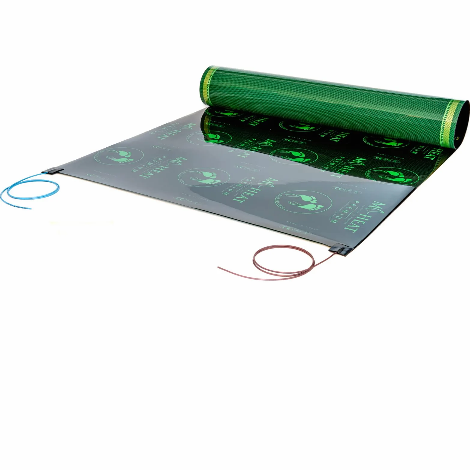 Mi-Heat Premium - Pellicola riscaldante, 2,0 m, 100 Watt/m², larghezza 80 cm, per riscaldamento elettrico a pavimento, per pavimenti in vinile, laminato, parquet, sughero