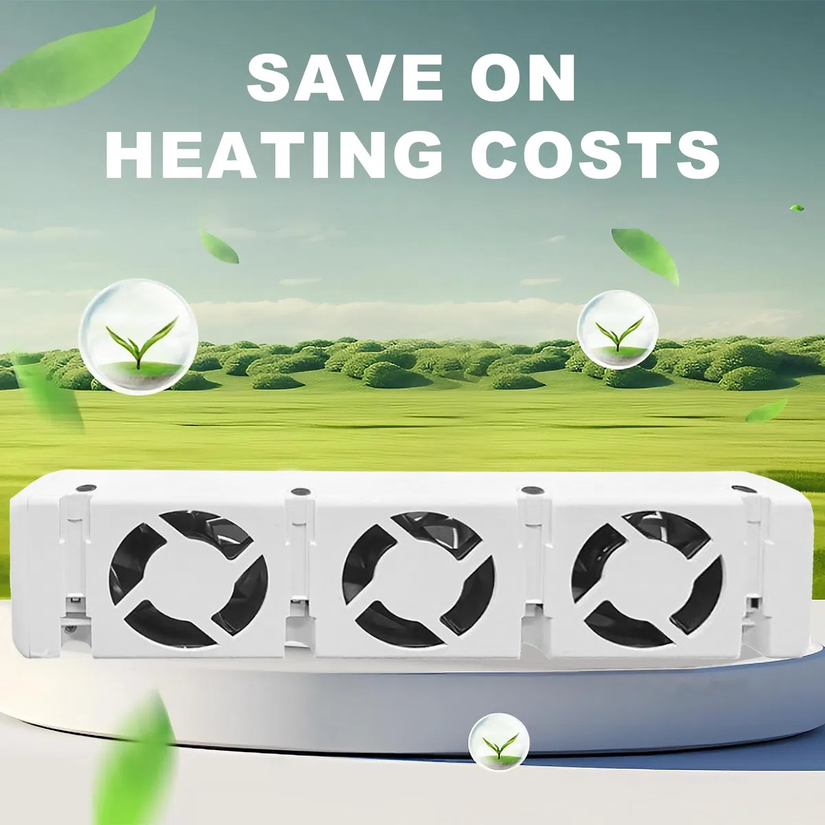 Ventilatore per Radiatore, Intelligente Ventilatore per Termosifone, Ventole per Termosifoni Mono-set, per Radiatori L'Efficienza del Riscaldamento e Risparmiare Energia