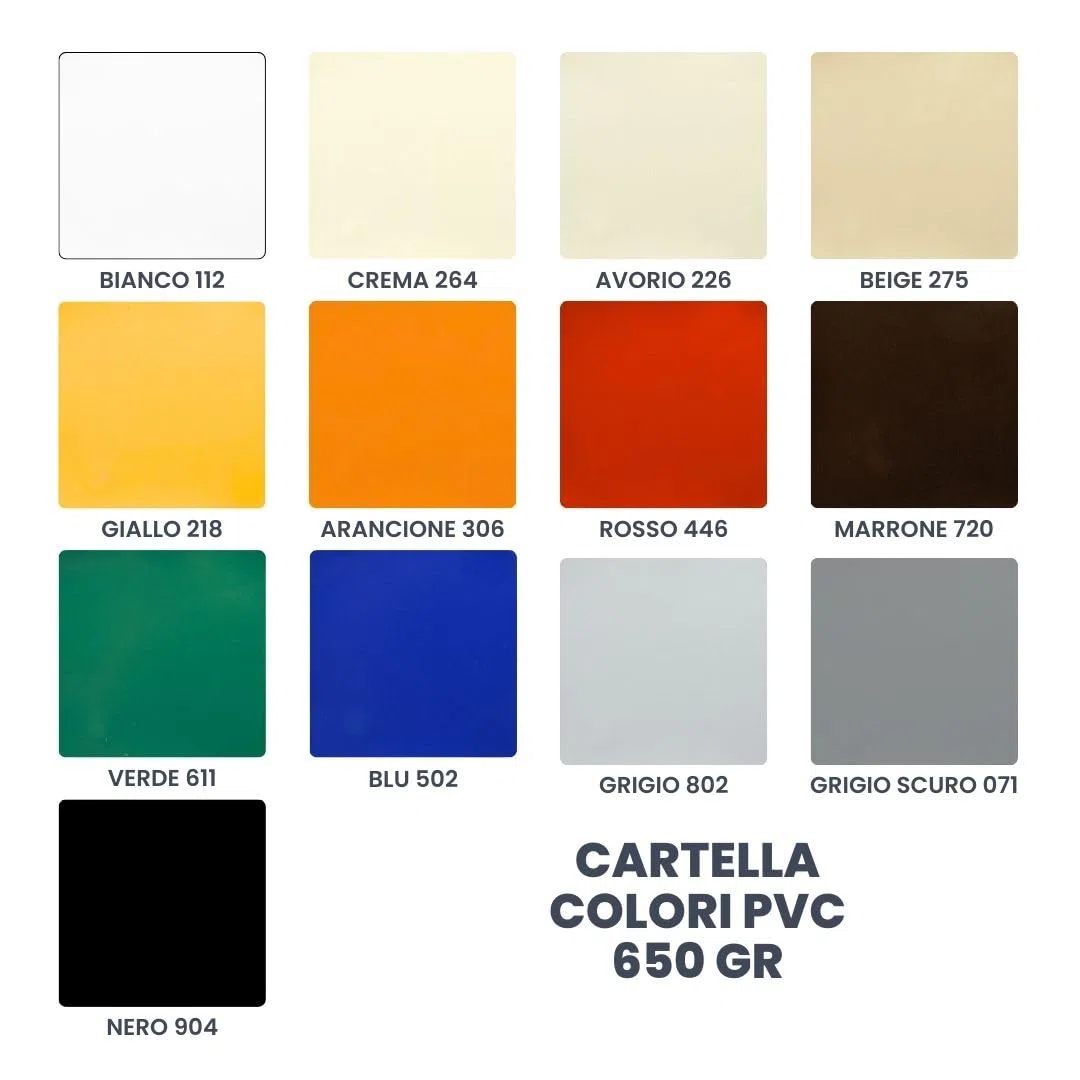 TENDAGGIMANIA Telone Occhiellato impermeabile per esterno - Telo pvc 650 gr per coperture barca camion pergolato copri camper copri legna - Telo impermeabile esterno Misure 3X2,5 -BIANCO 112