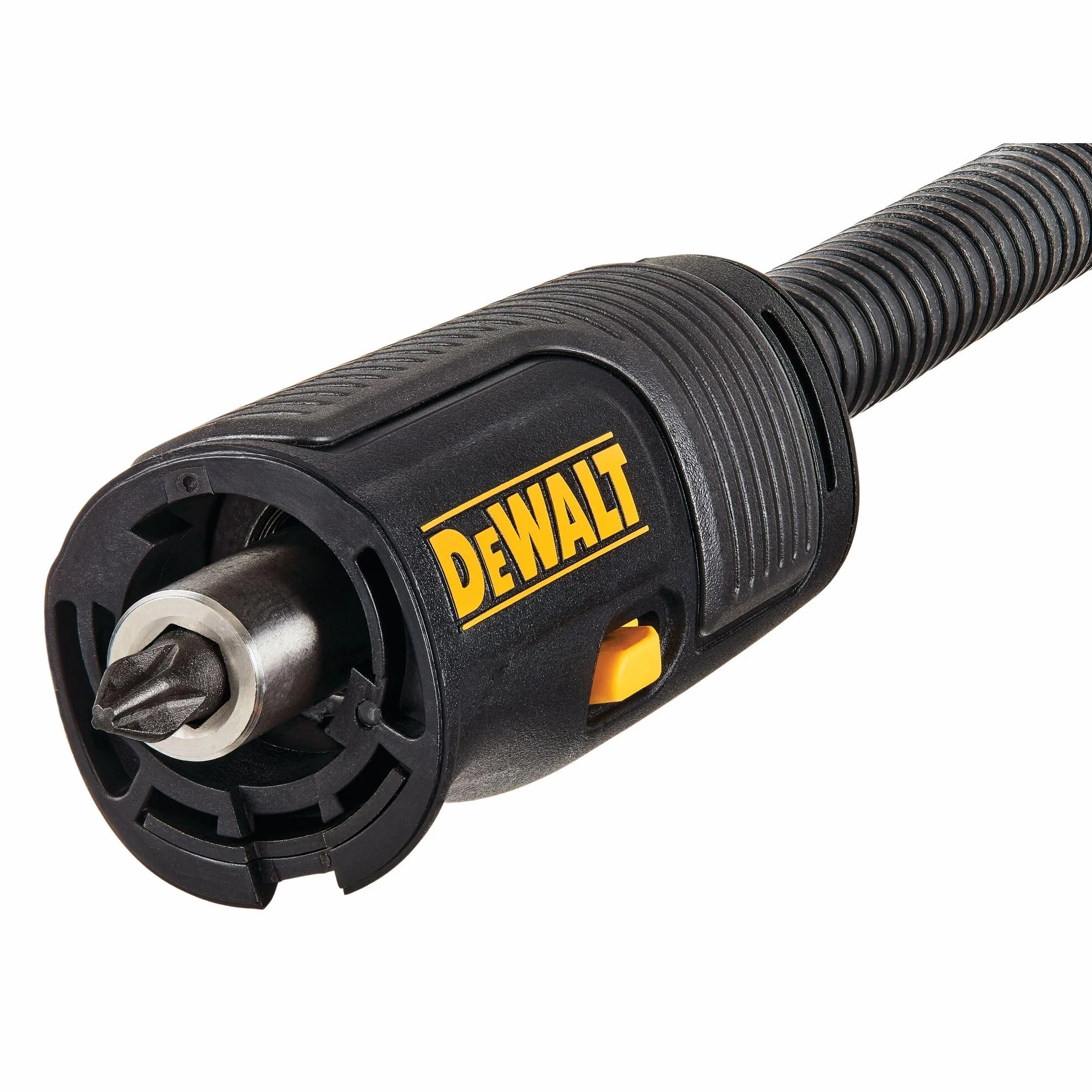 DEWALT Adattatore per trapano ad angolo retto, FlexTorq, sistema 4 in 1, compatto, albero flessibile dritto, 30,5 cm (DWAMRASETFT)
