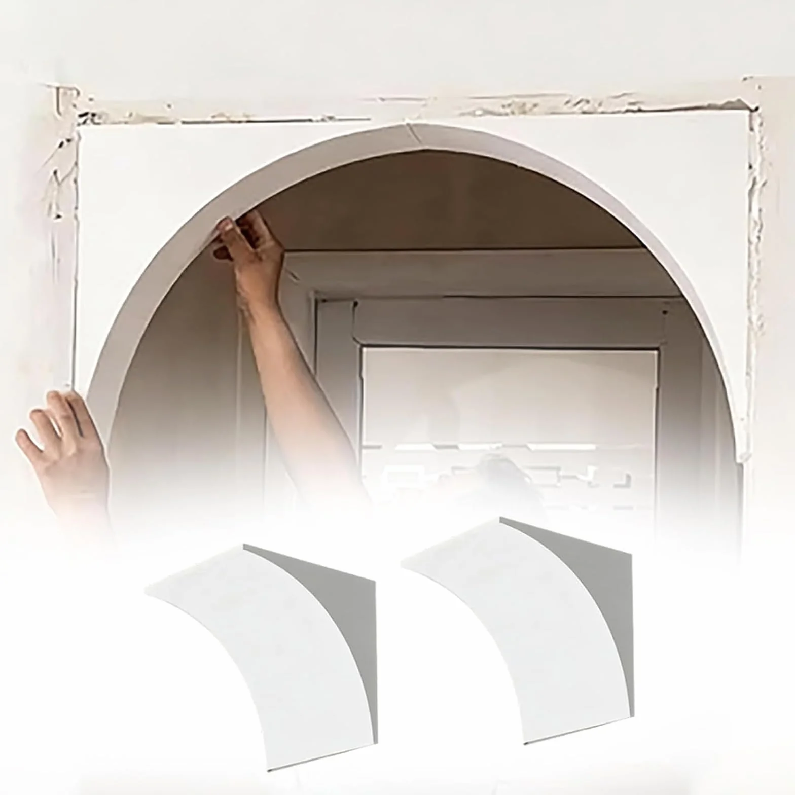 Kit Arco Angolare Porta Semicircolare,Kit Arco per Porta Interna,Kit 2 Archi per Porta,Porta Ad Arco in Schiuma,Leggero E Facile da Usare,per Porte Interne