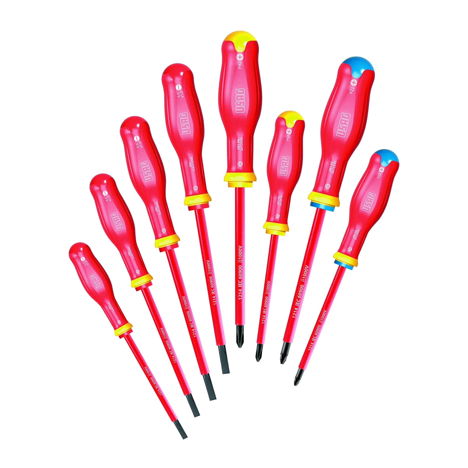Usag U00910106 Serie Giraviti Isolati 1000V, Rosso, ‎37.5 x 20 x 4.3 cm, 500 grammi