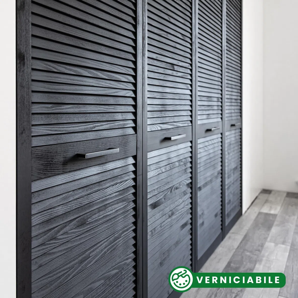Onlywood Antine in Legno Massello Naturale - Sportello in Legno struttura a Persiana - Ante per cucina muratura o per creare mobili fai da te 494 x 993 h. mm