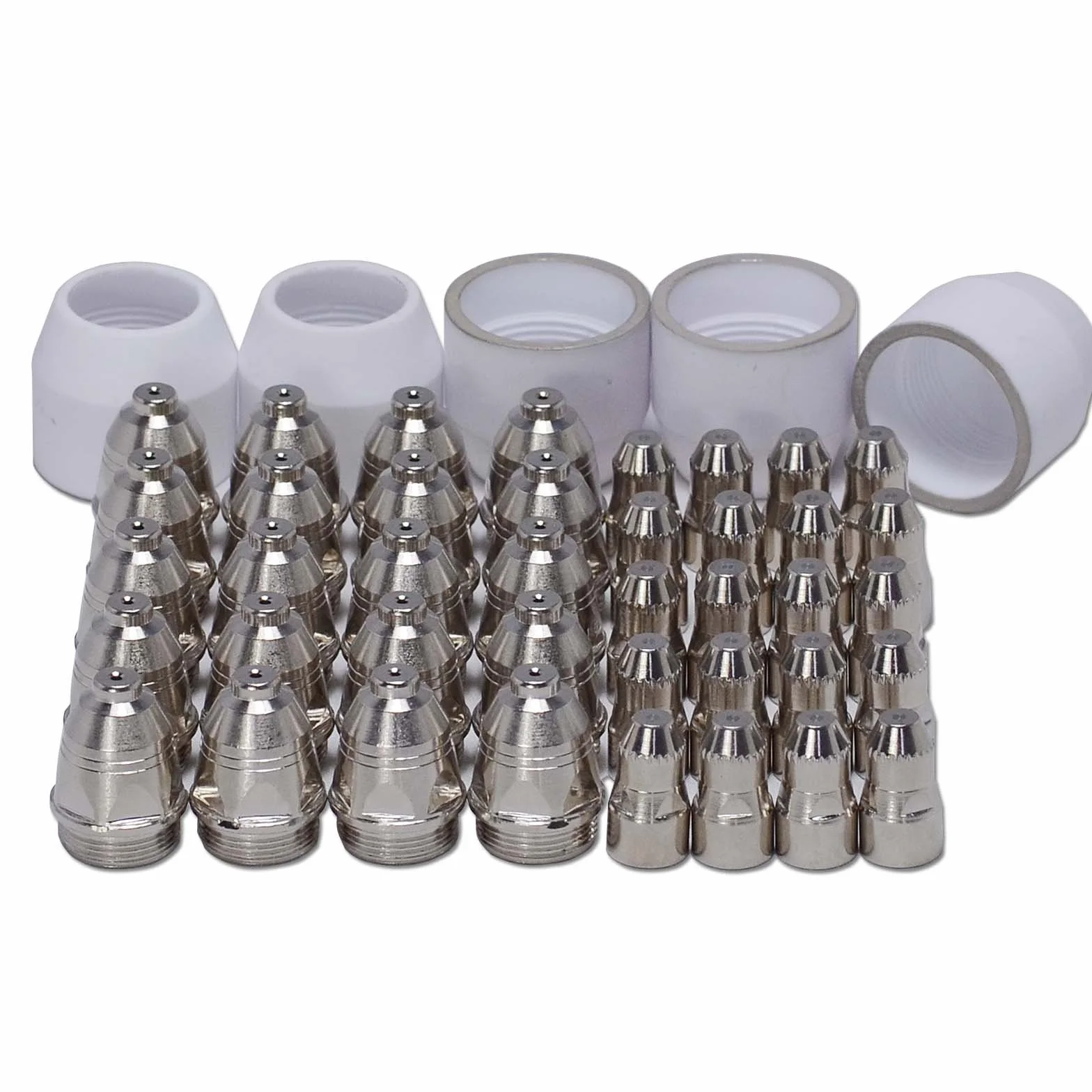 RIVERWELD P-80 Punte per taglio al plasma 1.1mm 60A Elettrodi Coppa di protezione Torcia Kit di consumo 45 pezzi
