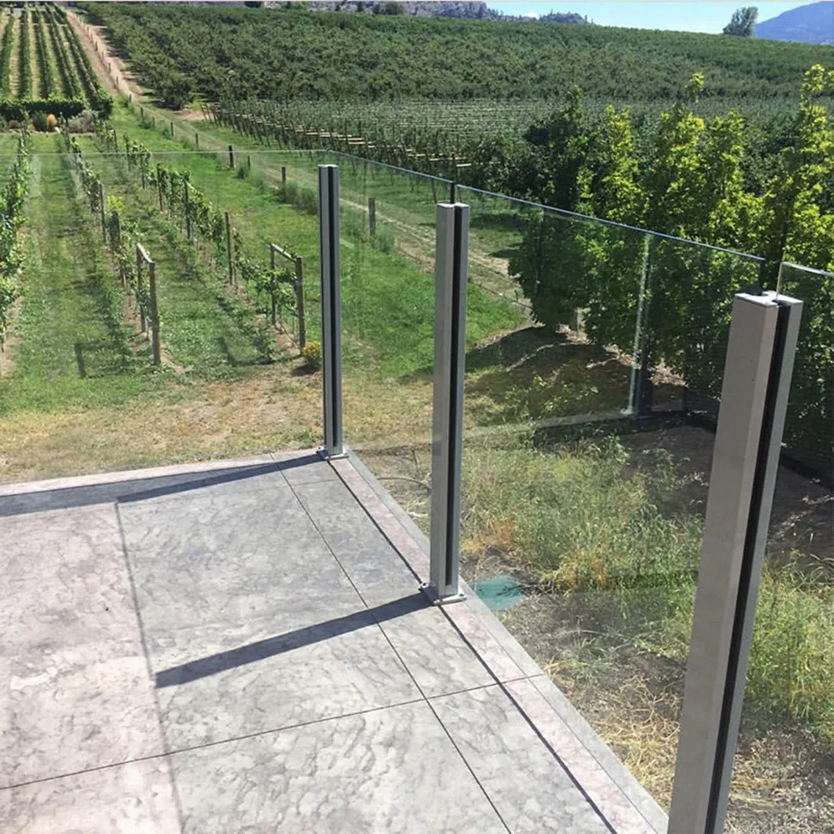 Ringhiera Vetro scale interne esterni Argento Paletto Per Ringhiera Per Pannelli In Vetro/Plastica/Legno 10/12 Mm, Palo Per Balaustra In Vetro In Acciaio Inossidabile Per Balcone/Scale
