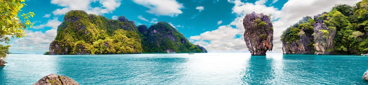 Dimex Pellicola autoadesiva per parete posteriore della cucina, motivo: isola della Thailandia, 260 x 60 cm, pellicola adesiva decorativa, paraspruzzi per cucina, Made in EU