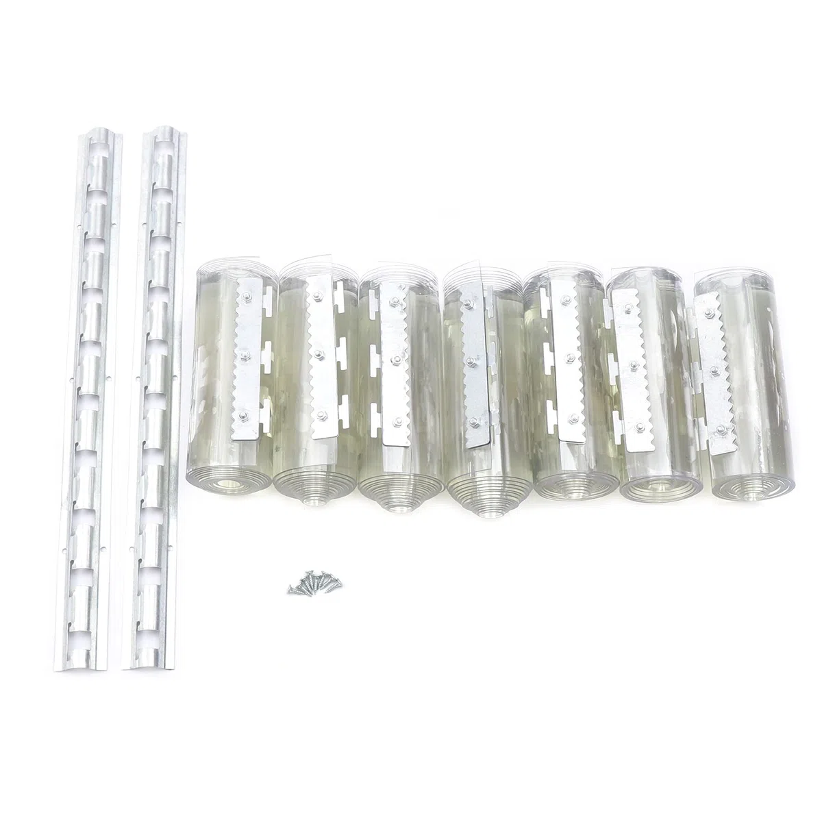 7 tende a lamelle in PVC, trasparenti, per porte pedonali, frigoriferi, frigoriferi (200 x 18 cm)