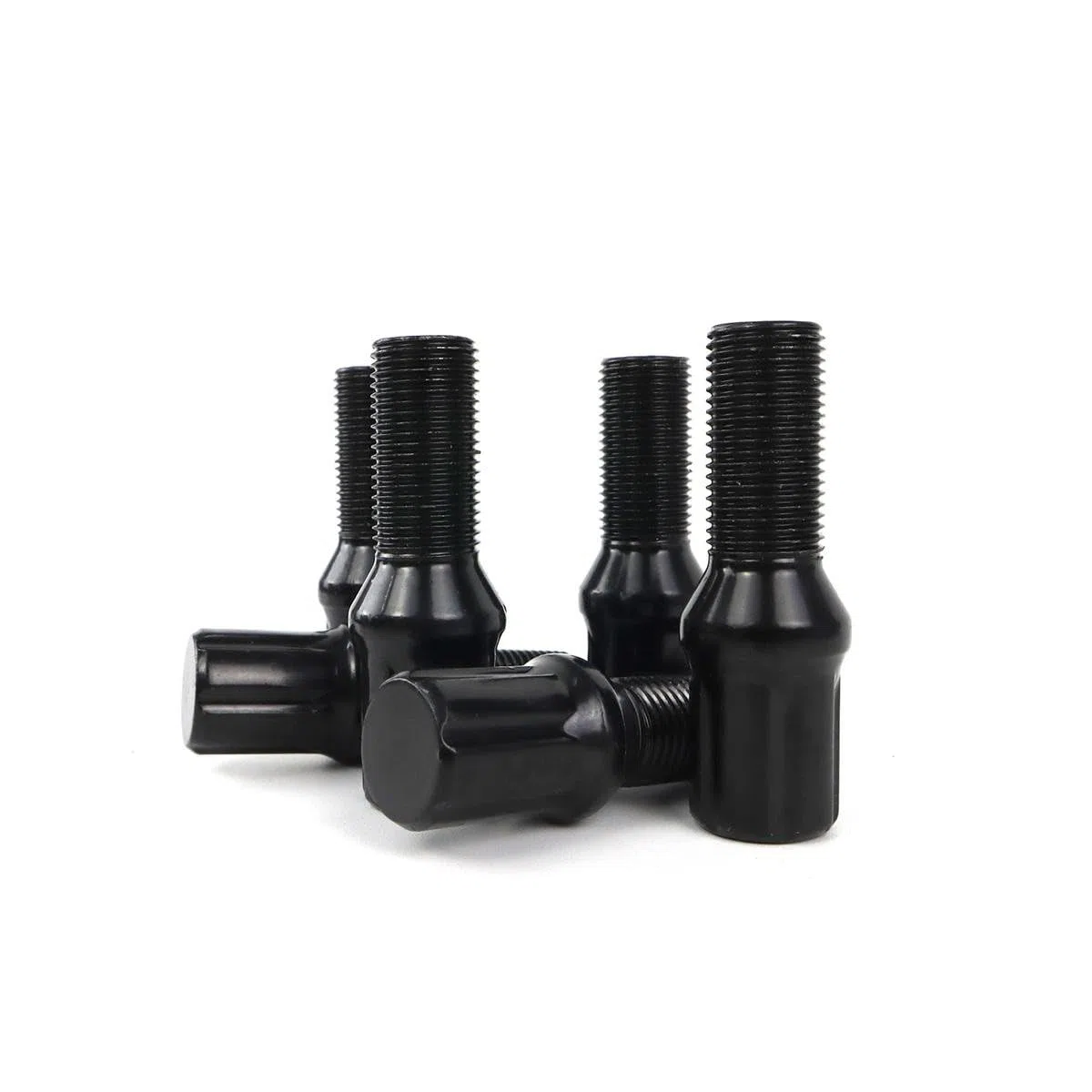 OMP SPEED Set di 20 viti a ruota con metrica M12X1.25 Chiave da 17/19 Lunghezza filettata da 27 mm, colore nero e materiale DIN 10,9