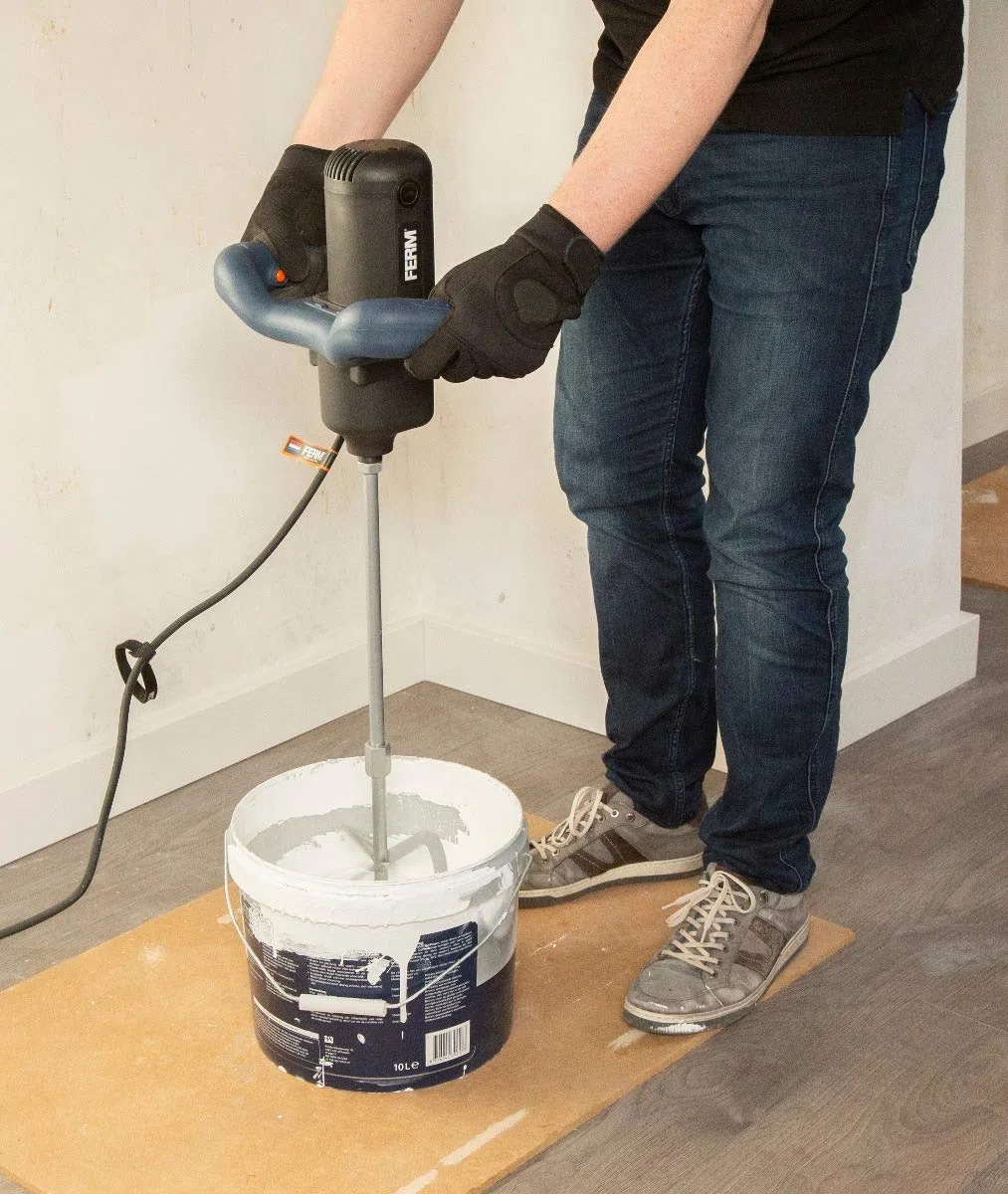 FERM Miscelatore cemento e malta 1400W - Velocità variabile - Soft start. Cavo in gomma da 3 m