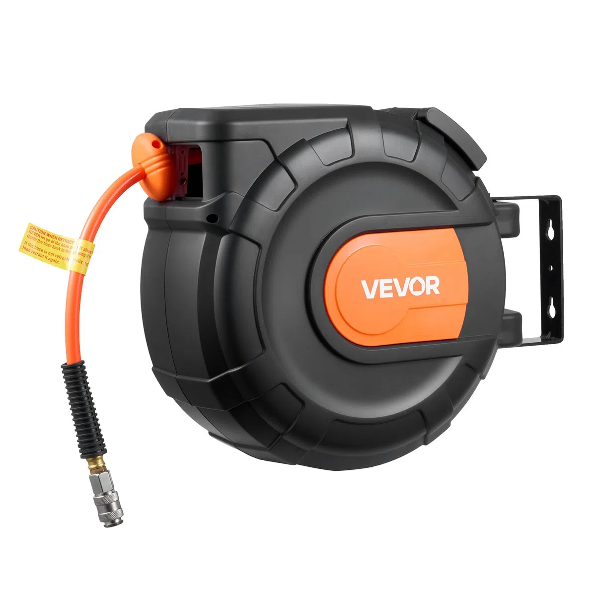 VEVOR Avvolgitubo per Aria Compressa Retrattile, Tubo Flessibile in PVC da 20 m x 9,5 mm, Massimo 300 PSI, con Riavvolgimento Automatico e Cavo da 2 m, Montaggio a Parete Girevole per Garage