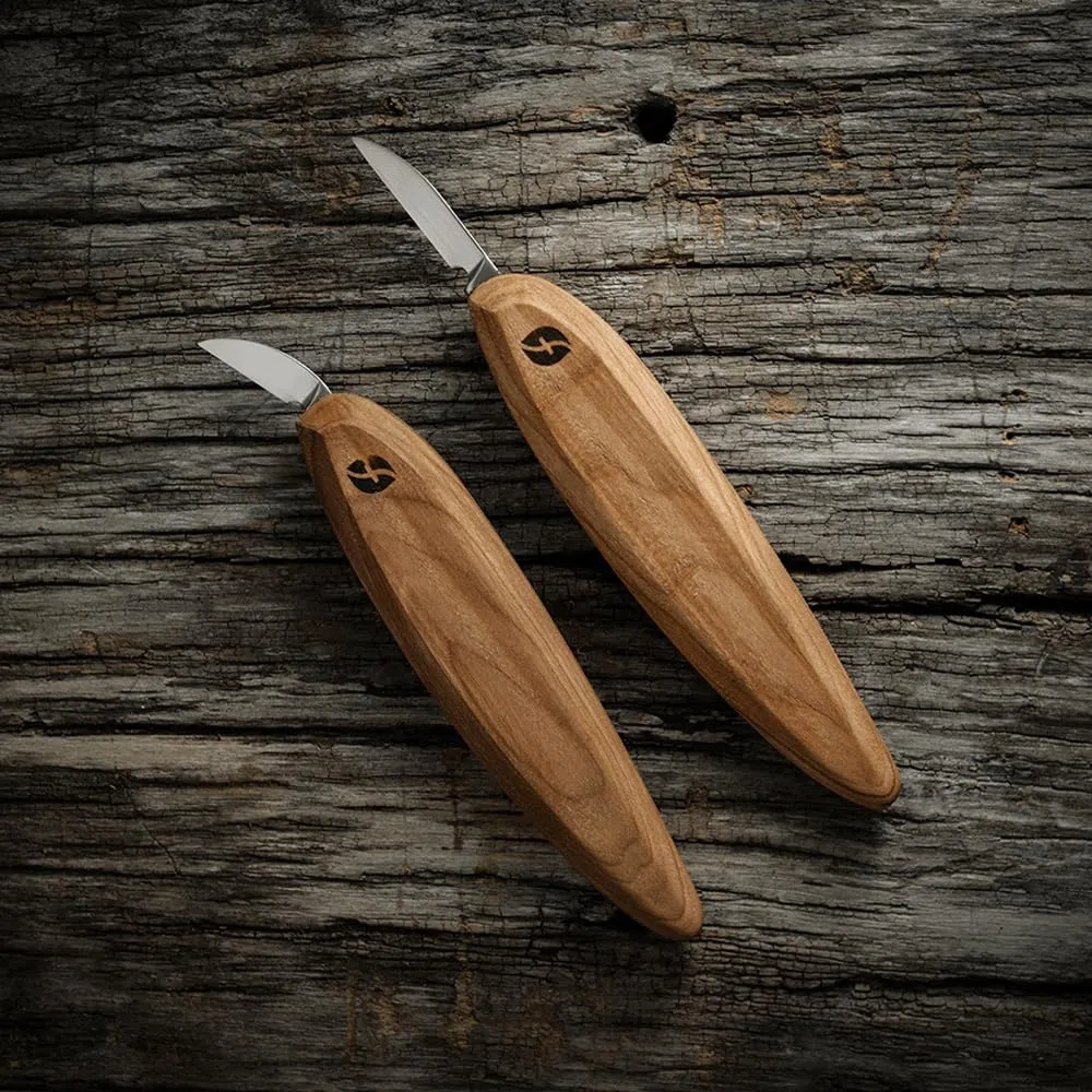 Flexcut Pro Series, Set 2 Coltelli da Intaglio Professionali, Manico Sottile, Lame 2,54-3,5 cm
