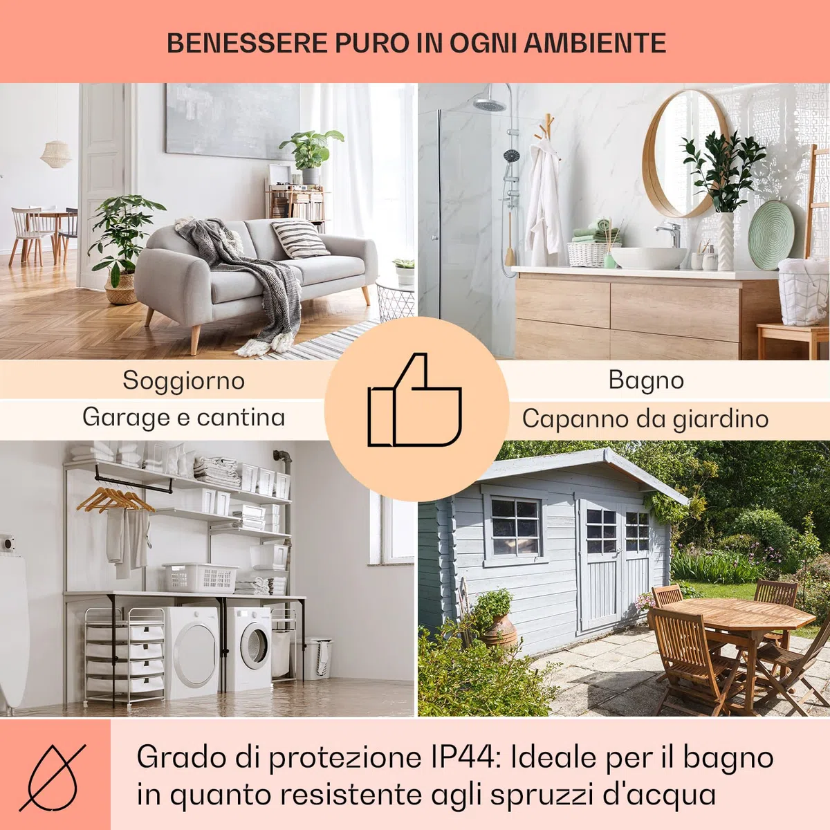 KLARSTEIN Wonderwall Air Art Smart - Pannello Radiante Infrarossi, Radiatore di Calore, 350 W, 7 m², App Control, Silenzioso, a Parete, 120 x 30 cm, Design: Marmo II