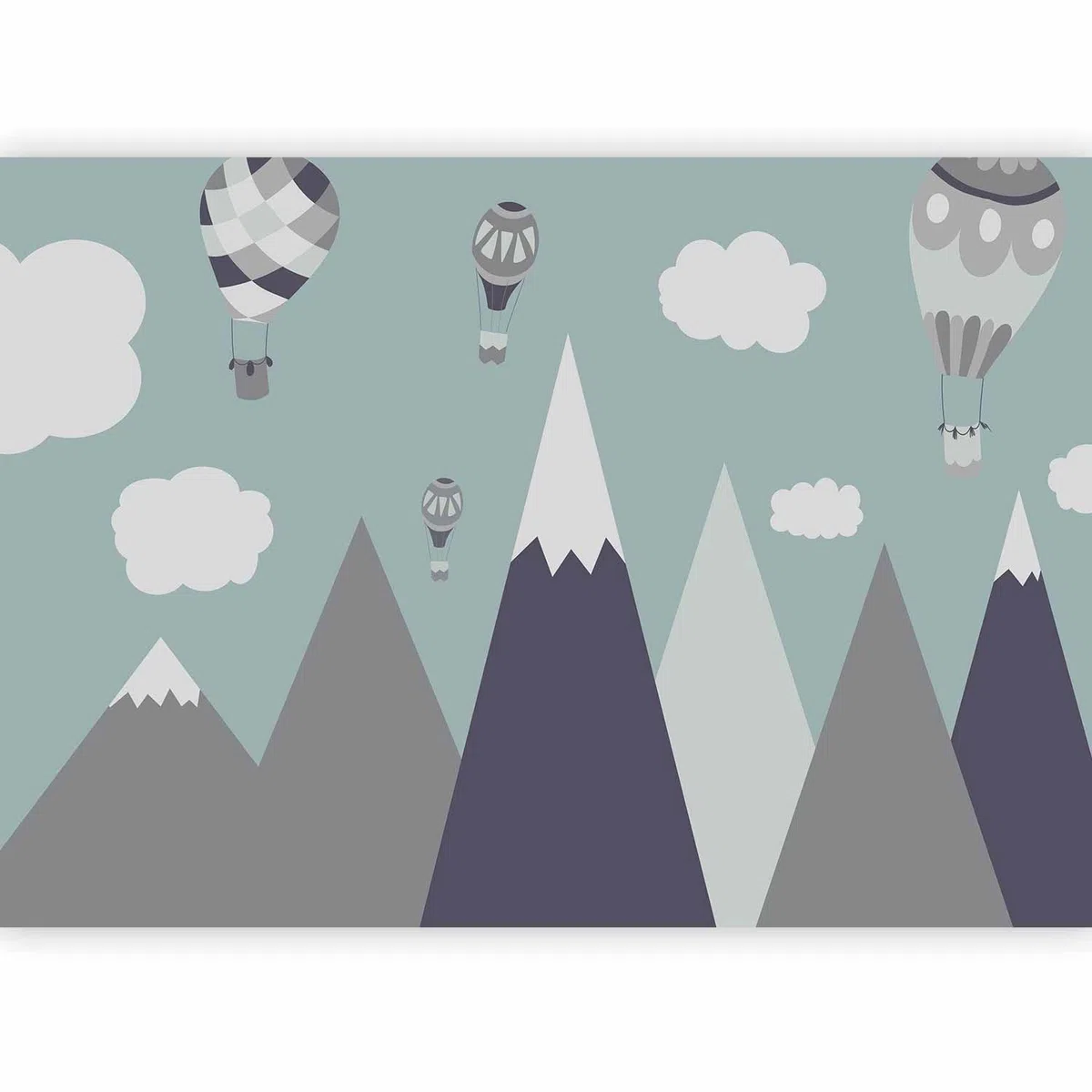 murando - Carta da Parati Adesiva per Bambini 392x280 cm Fotomurali Adesivi Murali Rivestimento Parete Moderna per Pareti Adesiva Muro Decorativo Fotomurale Stanza dei bambini Montagna Cielo Nuvole