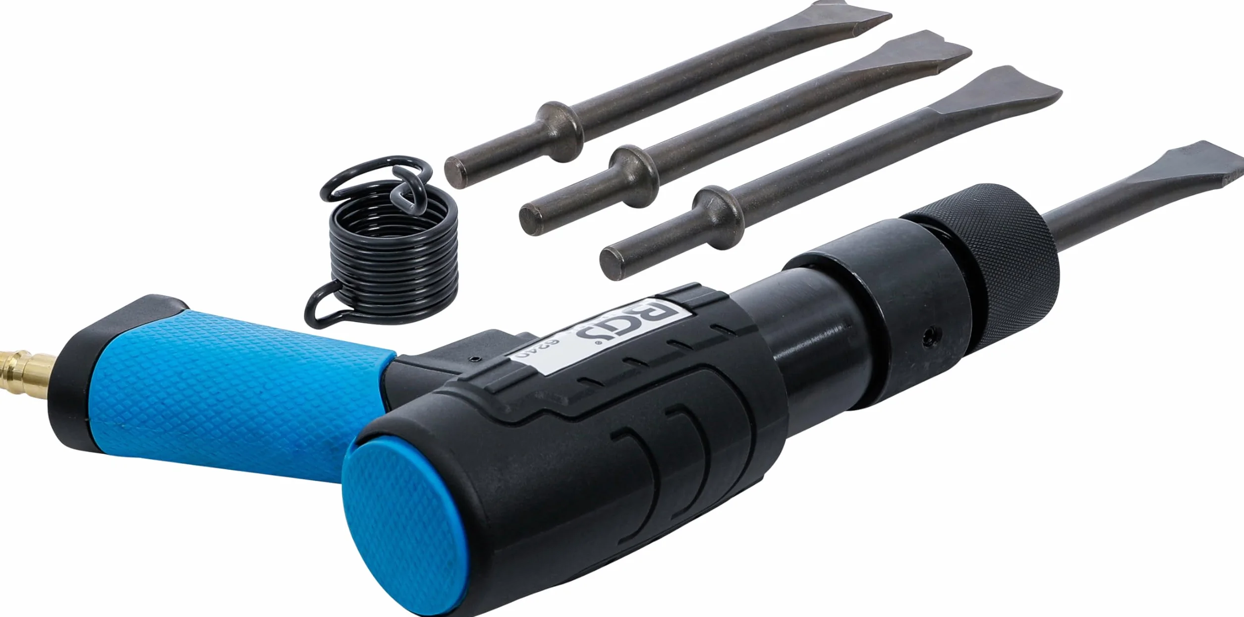 BGS 6240 | Kit scalpello pneumatico | con mandrino a sgancio rapido | 10 mm