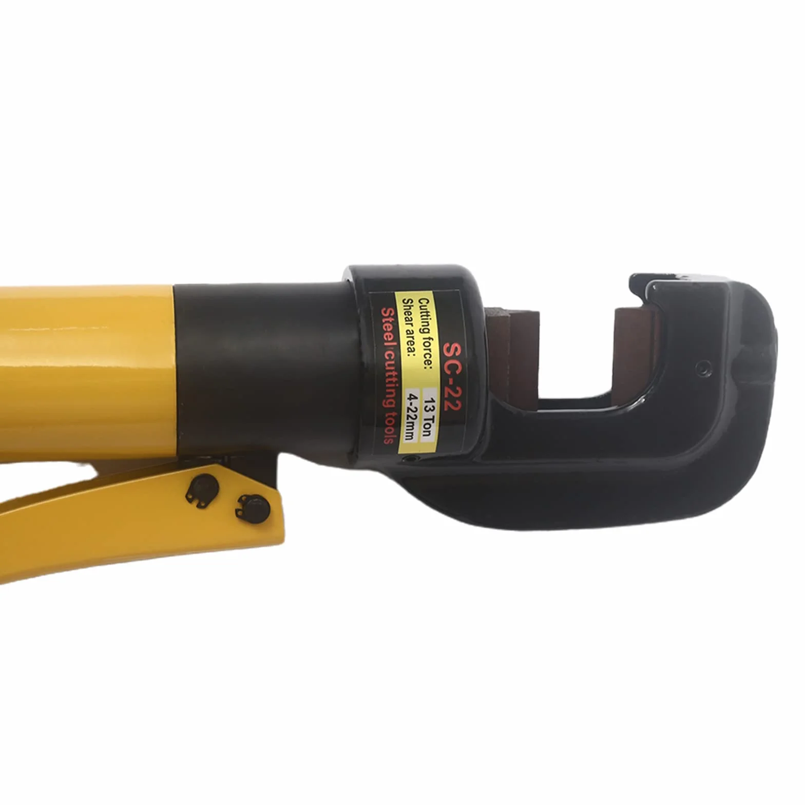 Taglierina idraulica, 12T, 4 – 22 mm, per acciaio da costruzione, portatile, in metallo, in valigetta
