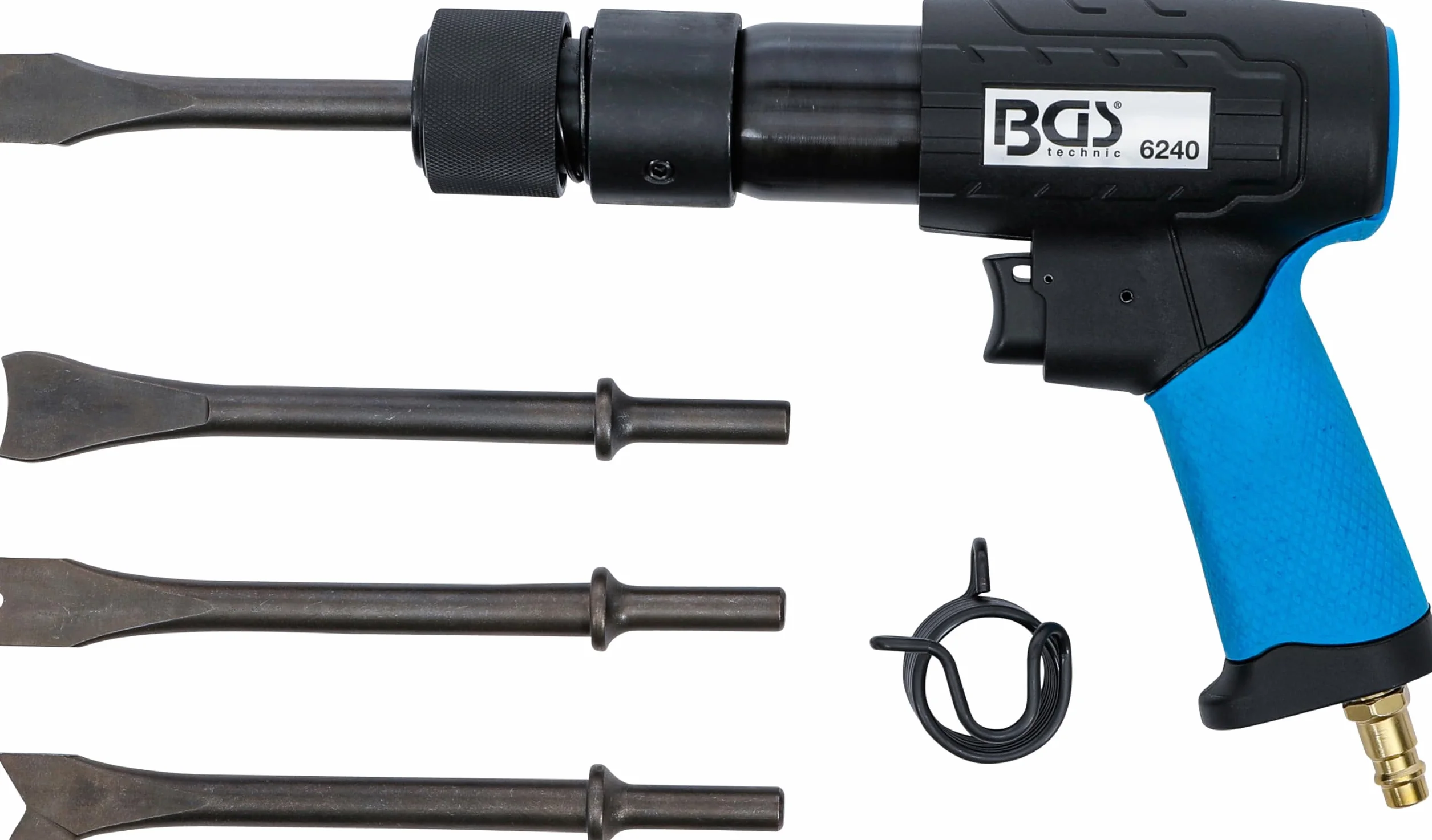 BGS 6240 | Kit scalpello pneumatico | con mandrino a sgancio rapido | 10 mm